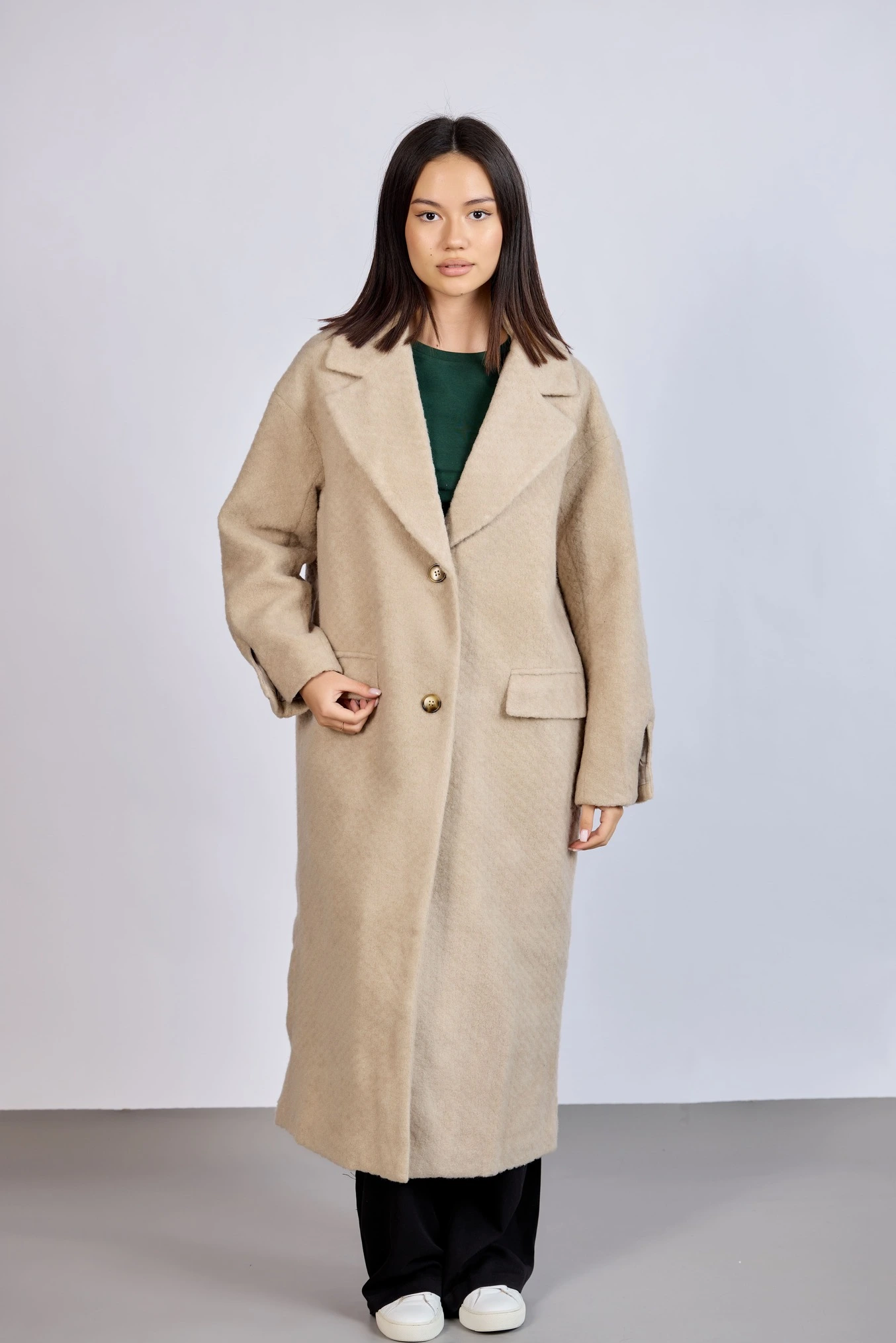 Пальто бежевый для женщин 43416-15 53