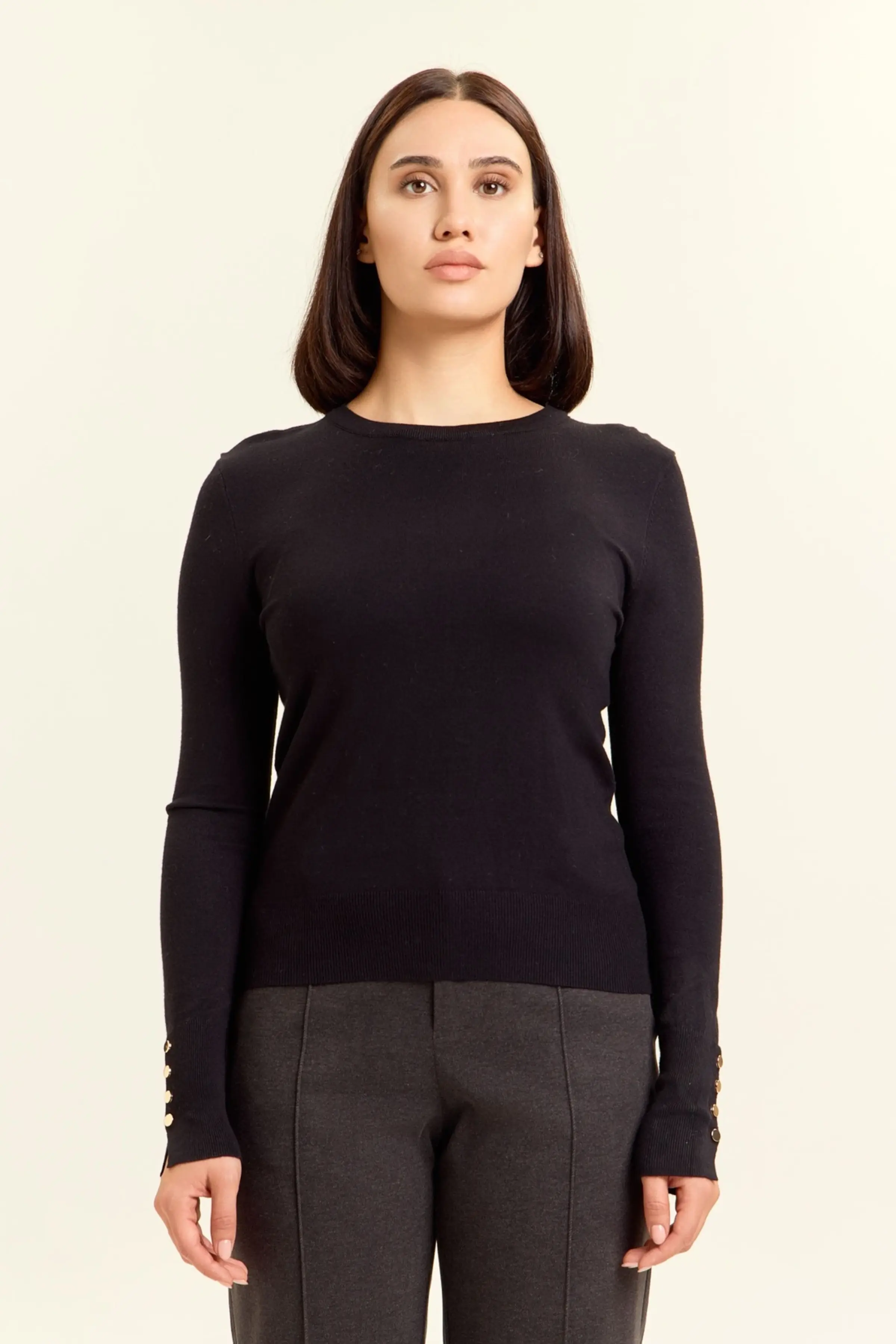 Джемпер черный для женщин 47136-1 60