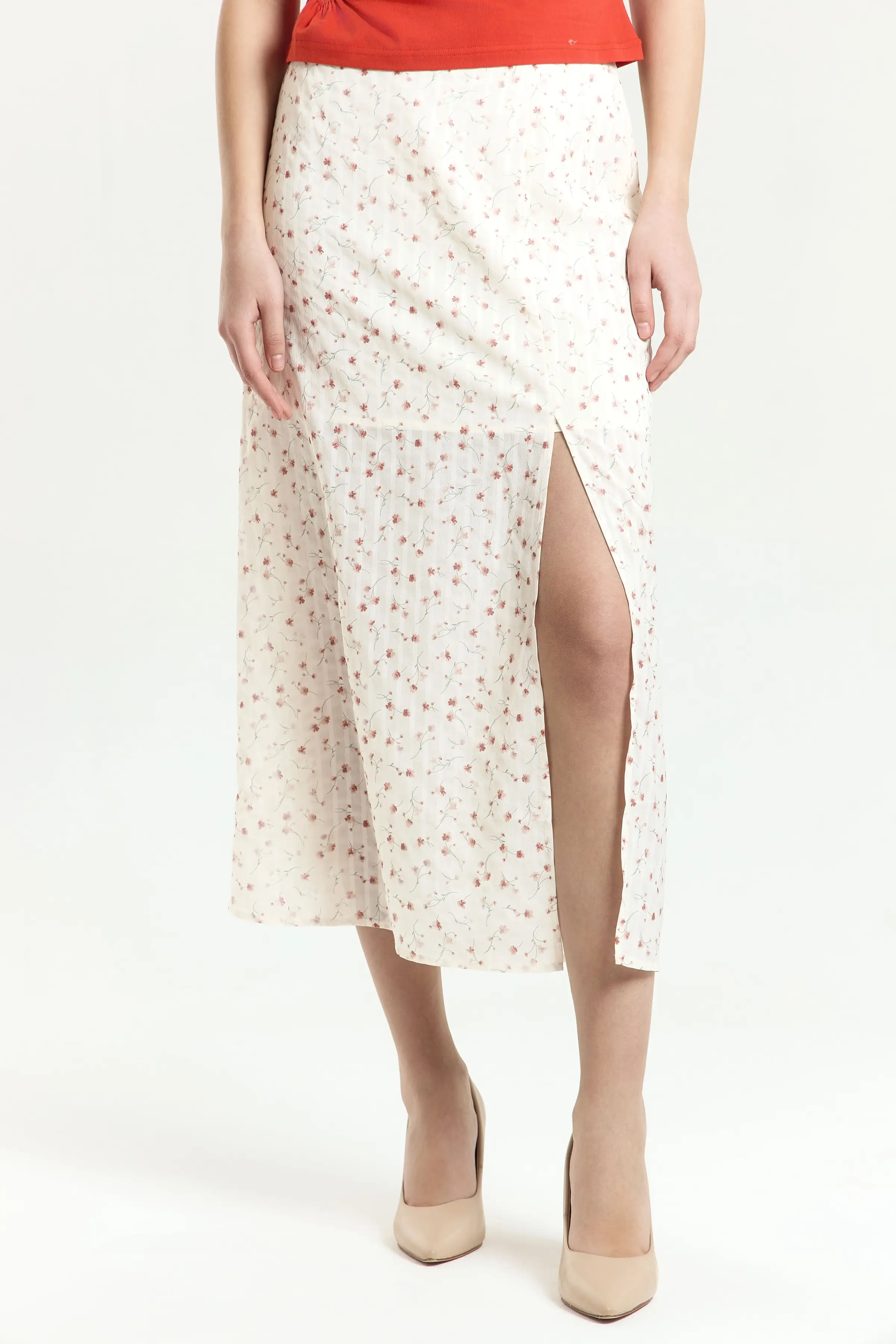 Юбка красный цветочек для женщин 45312-126 52