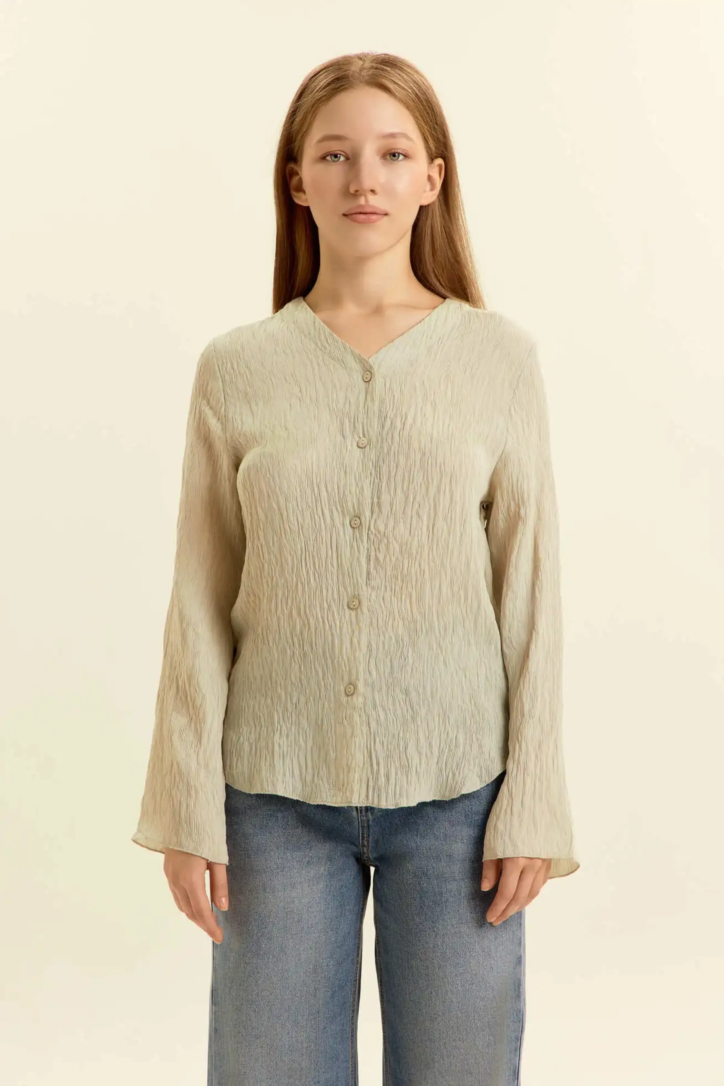 Блузка бежевый для женщин 46206-15 28