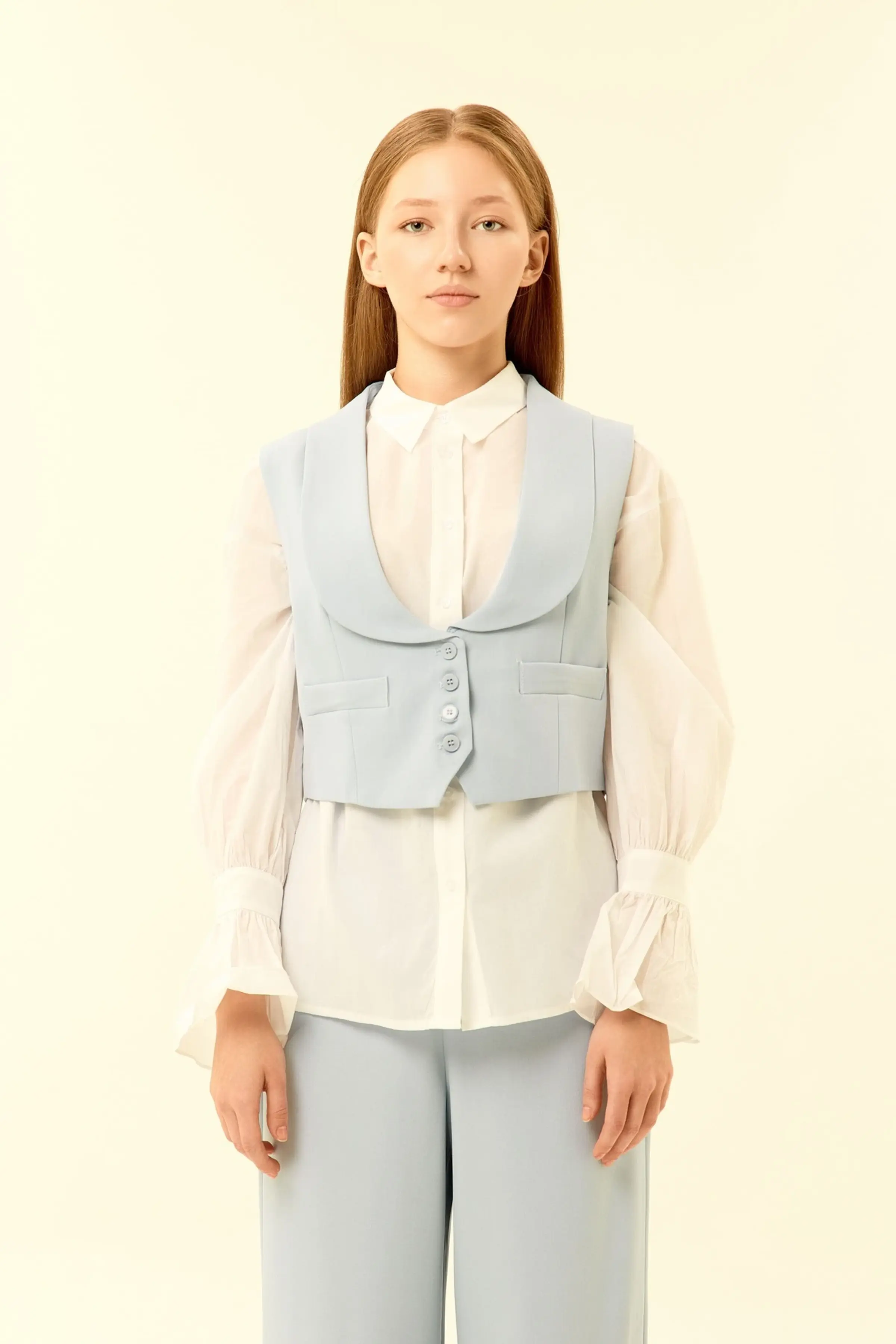 Жилетка голубой для женщин 46104-10 68