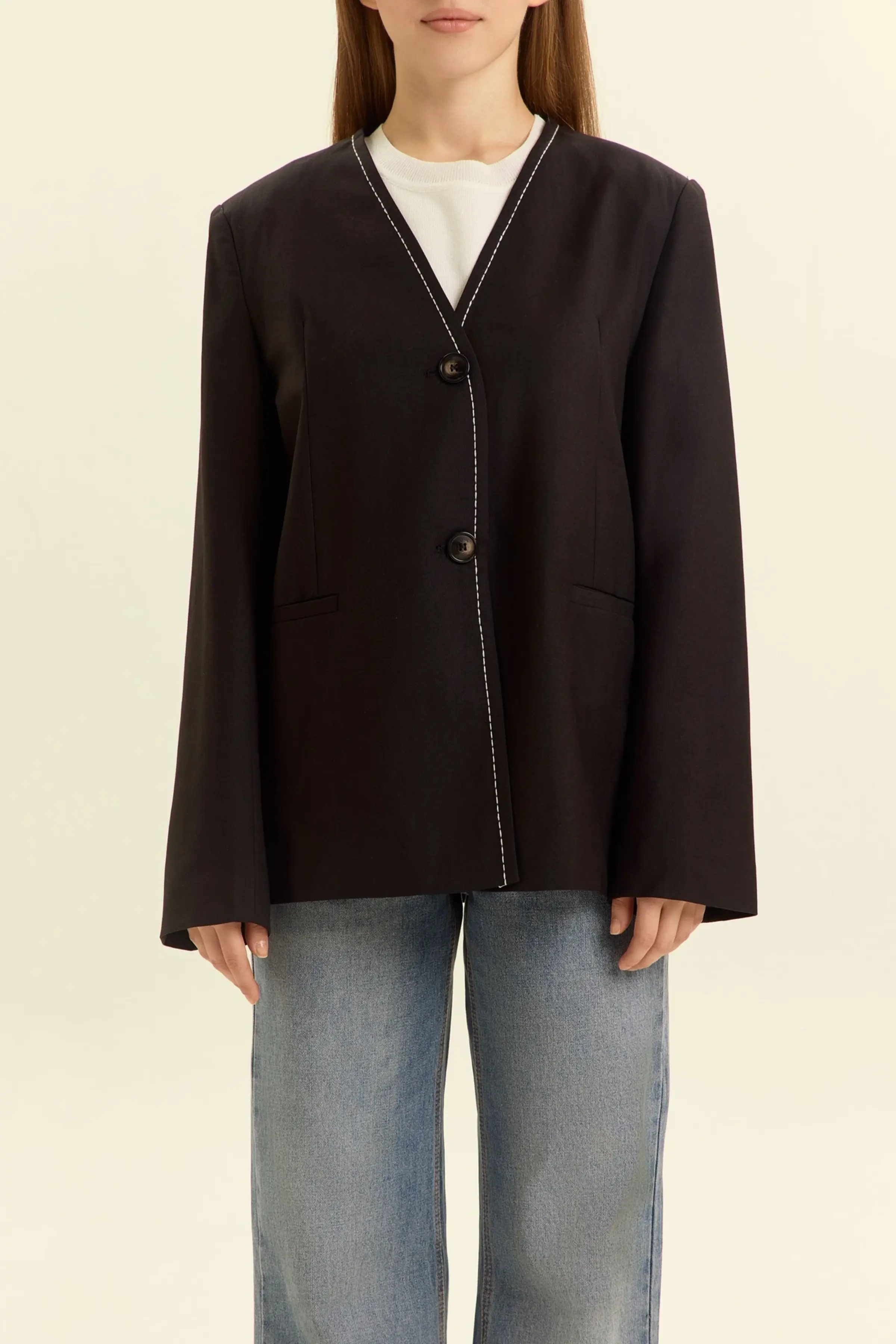 Жакет черный для женщин 46262-1 64