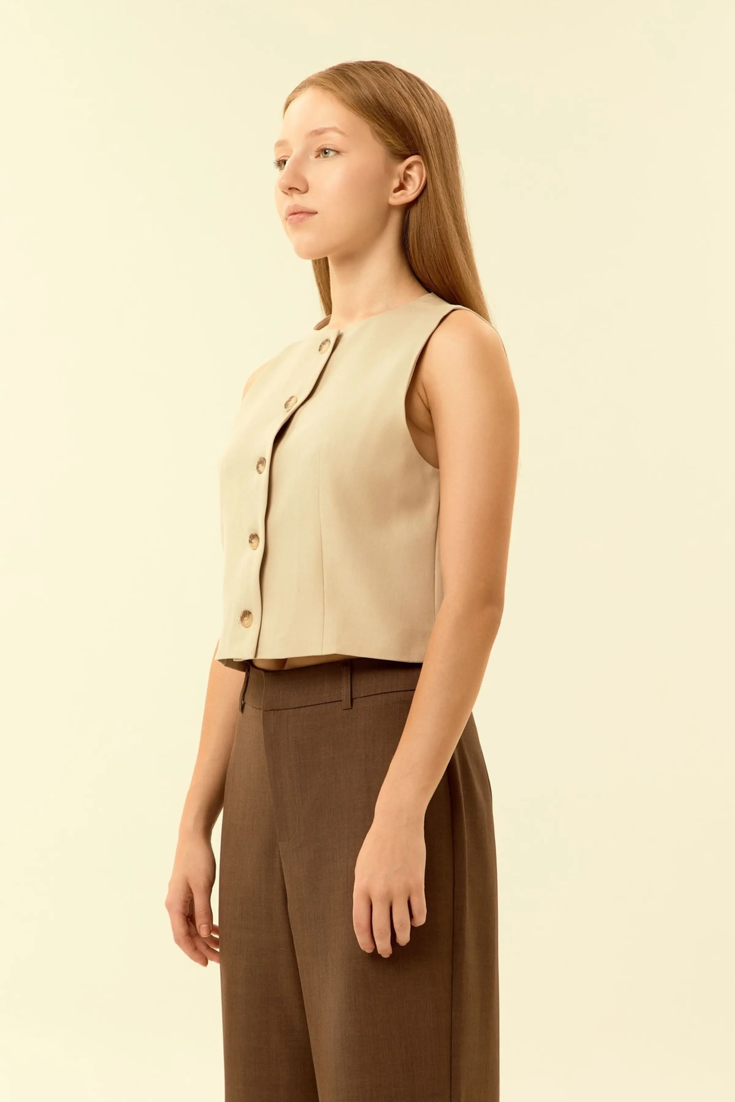 Жилетка бежевый для женщин 46257-15 68