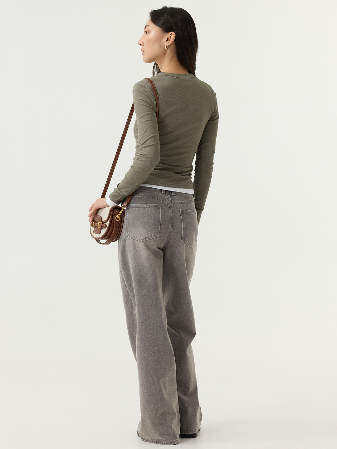 Лонгслив хаки для женщин 48173-14 59