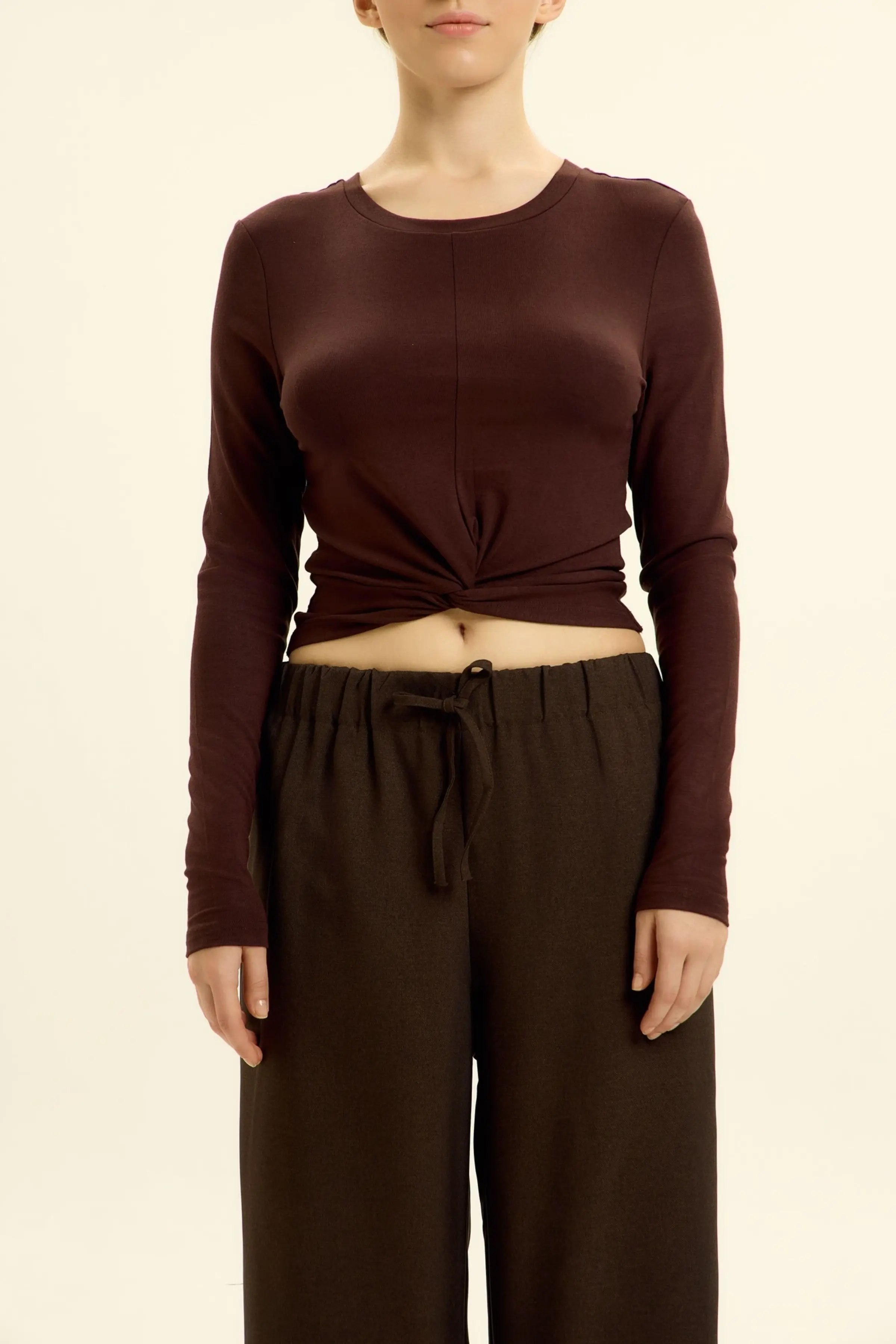 Лонгслив коричневый для женщин 46241-13 59