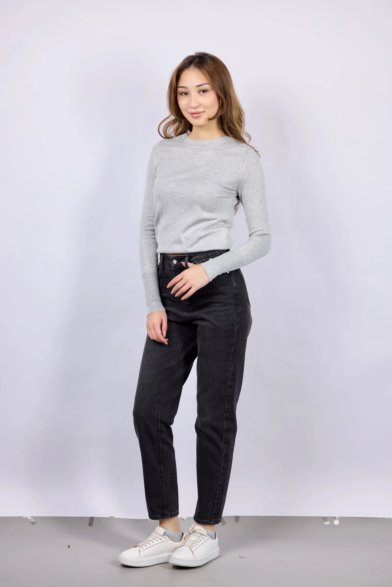 Джемпер темно-серый для женщин 43157-12 60