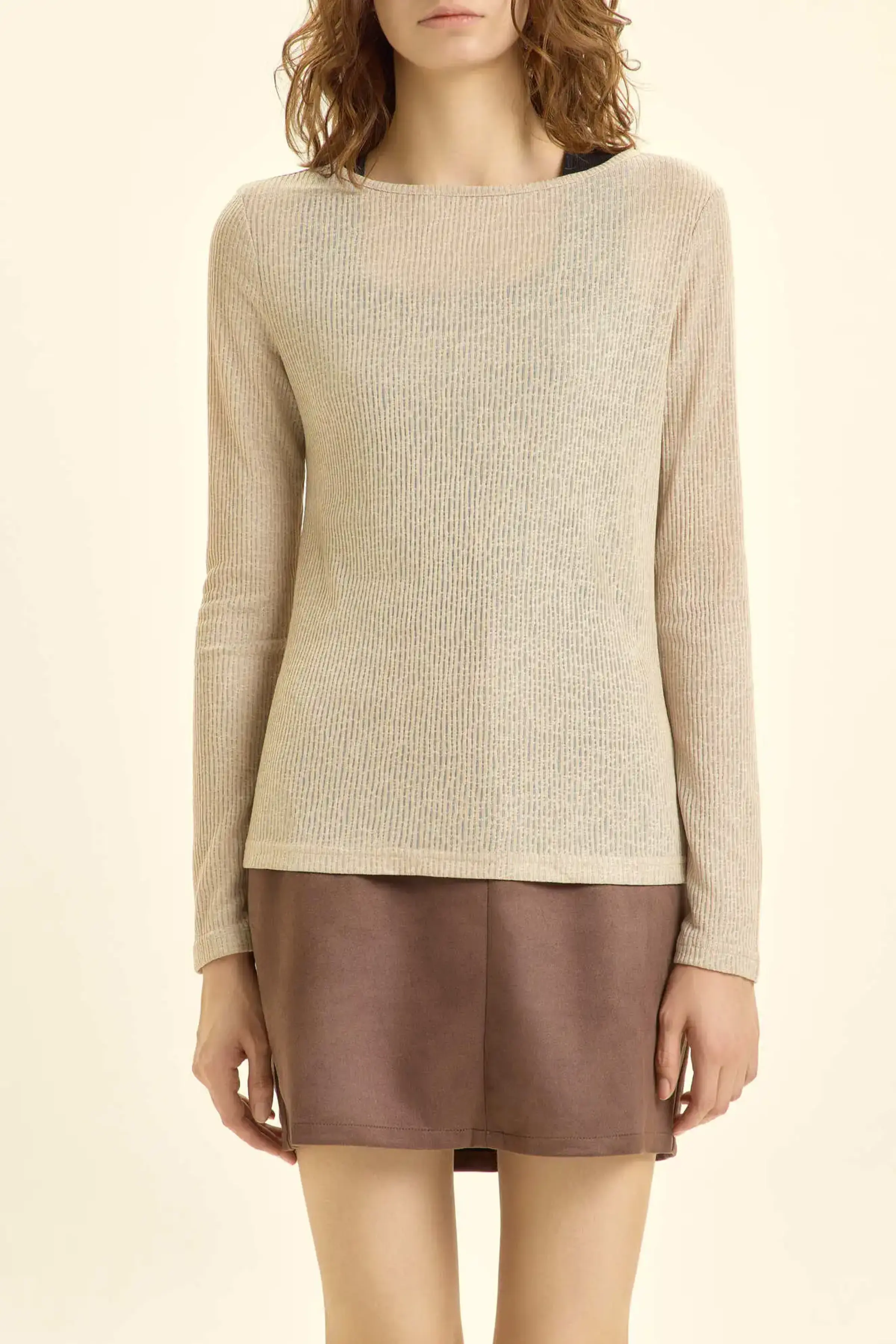 Лонгслив бежевый для женщин 44306-15 59