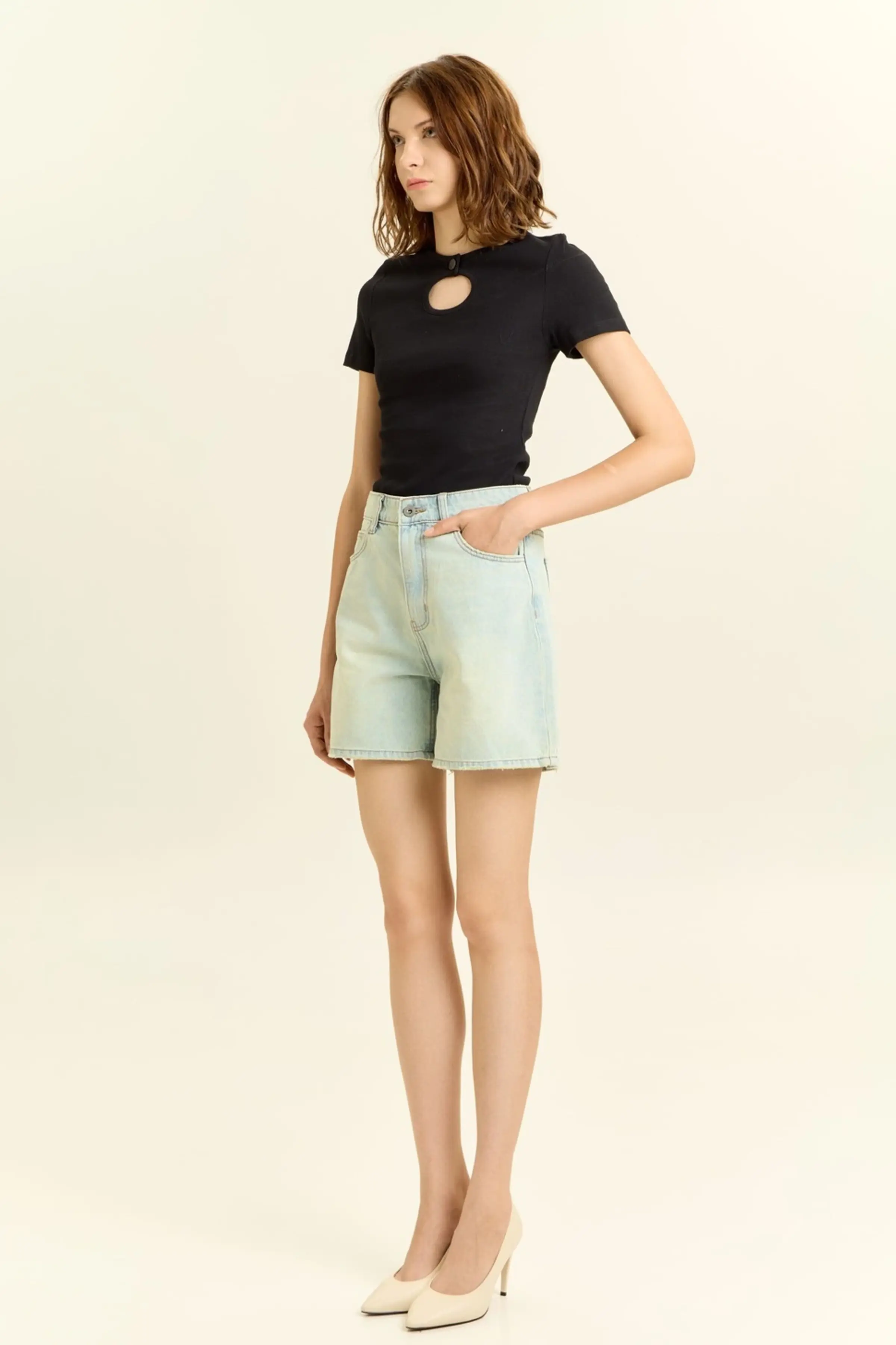 Шорты светло-голубой для женщин 45305-25 57