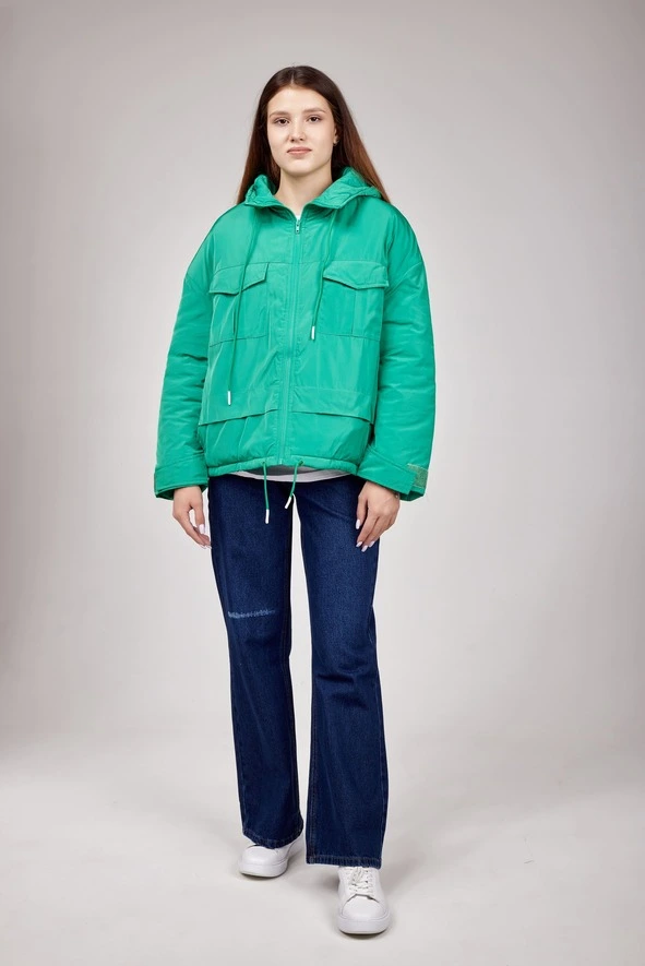 Демисезонная куртка зеленый для женщин 352/490/34150-34 69