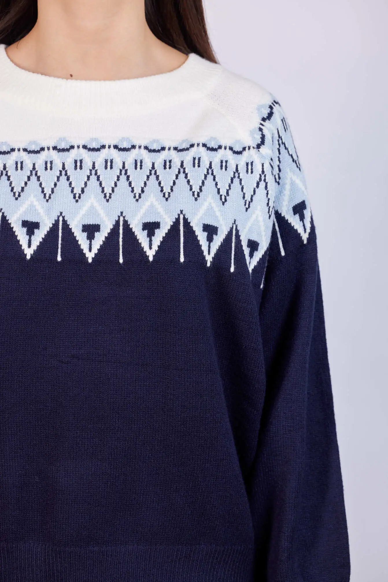 Свитер темно-синий для женщин 43182-18 65