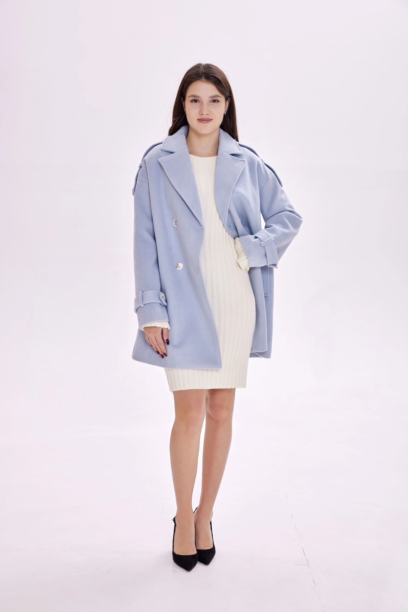 Пальто синий для женщин 39296-65 53