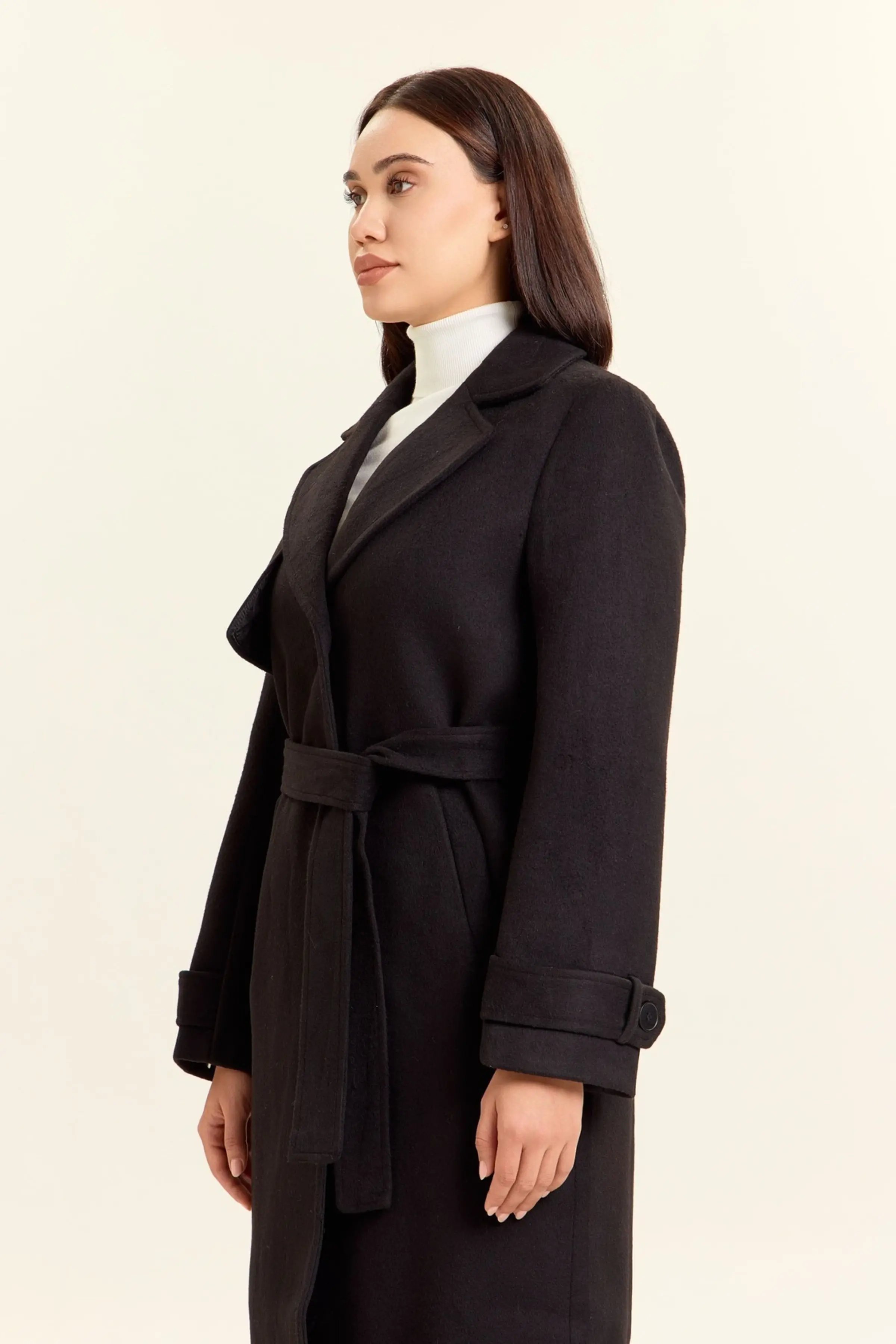 Пальто черный для женщин 47103-1 53