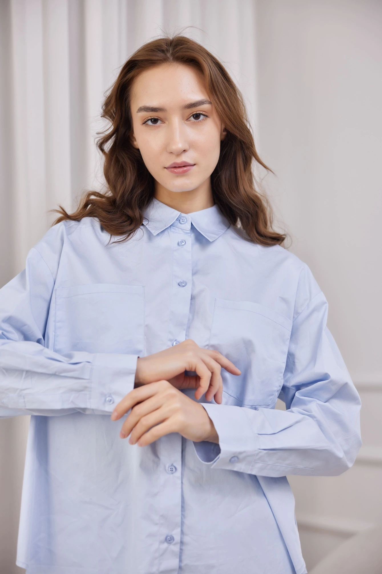 Рубашка голубой для женщин 41147-10 66