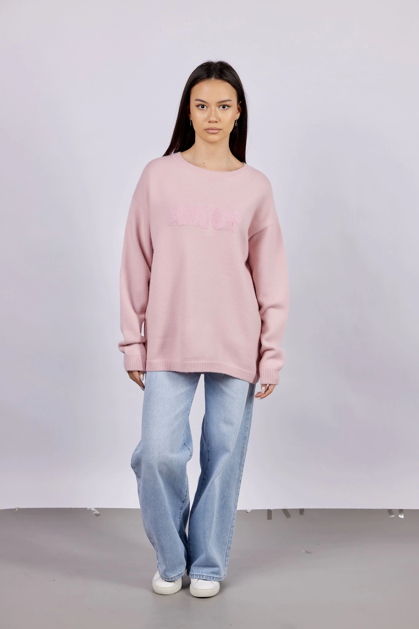 Свитер светло-розовый для женщин 43126-27 65