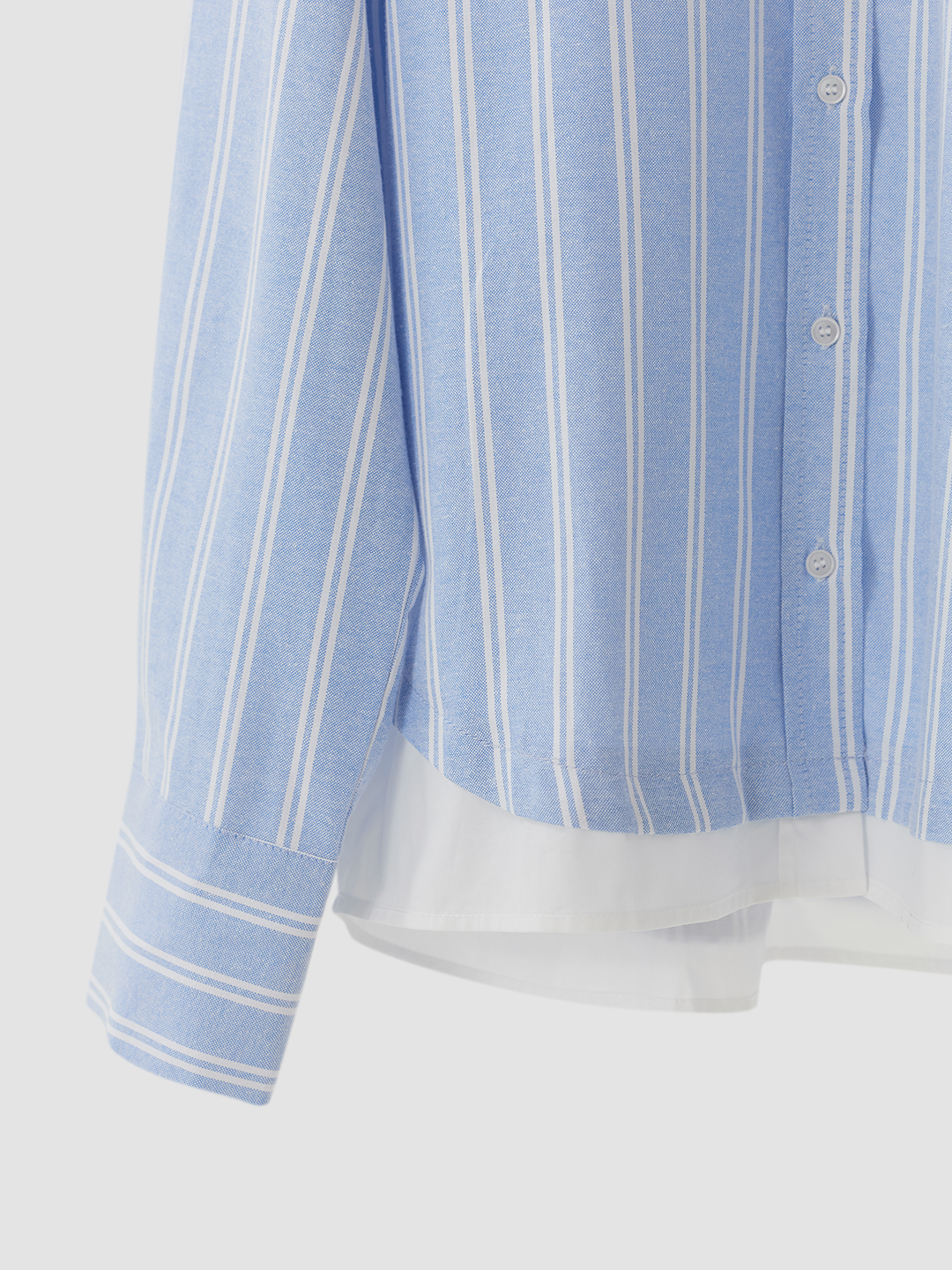 Рубашка бело-голубая полоска для женщин 48250-47 66