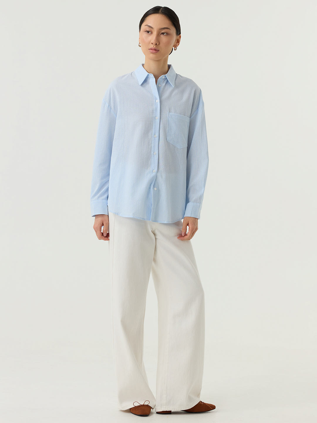 Рубашка голубой для женщин 48145-10 66