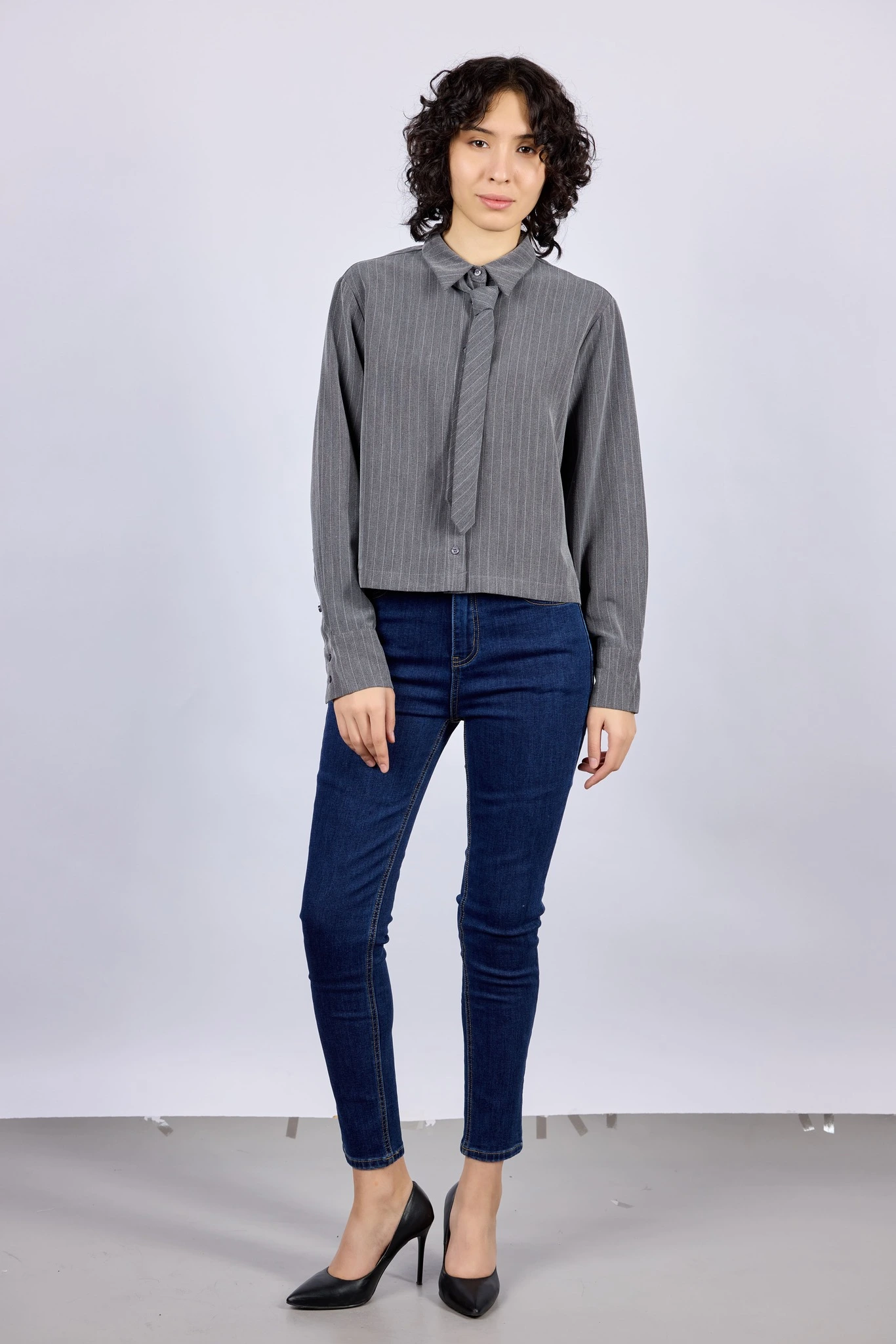 Рубашка серый для женщин 43218-61 66