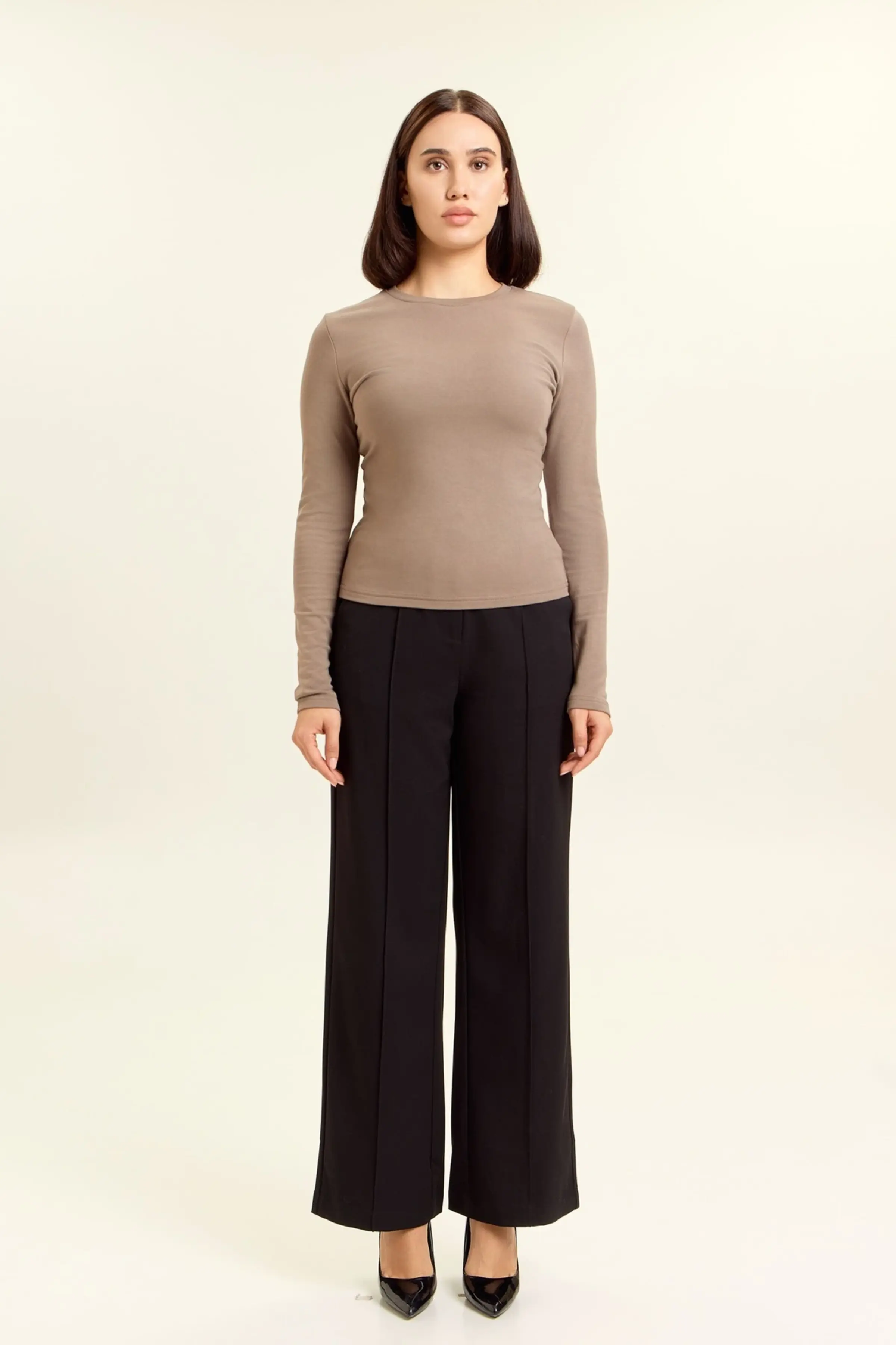 Лонгслив коричневый для женщин 47192-13 59