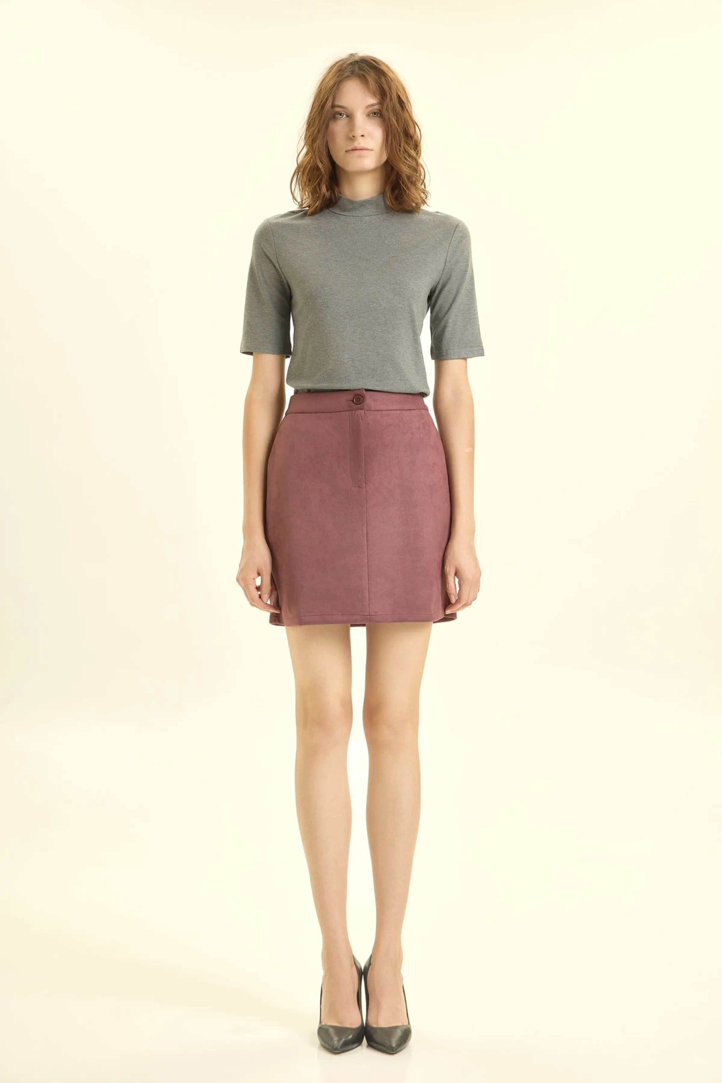 Юбка бордовый для женщин 46162-67 52