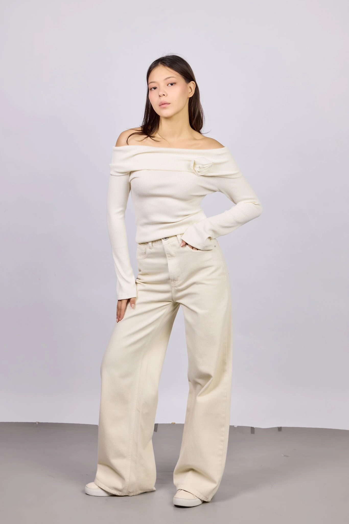 Джинсы айвори для женщин 42276-234 74