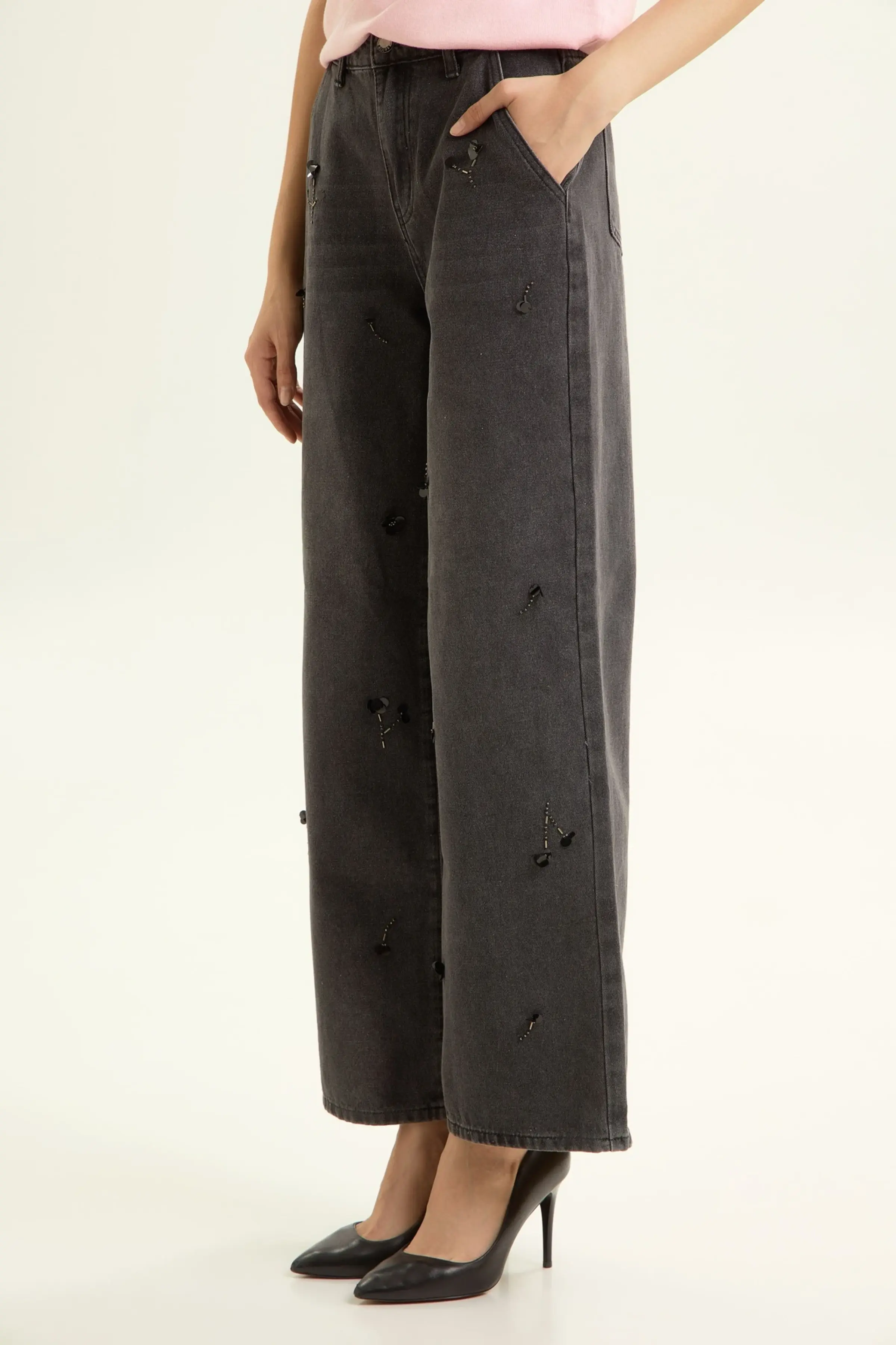 Джинсы серый для женщин 44300-61 74