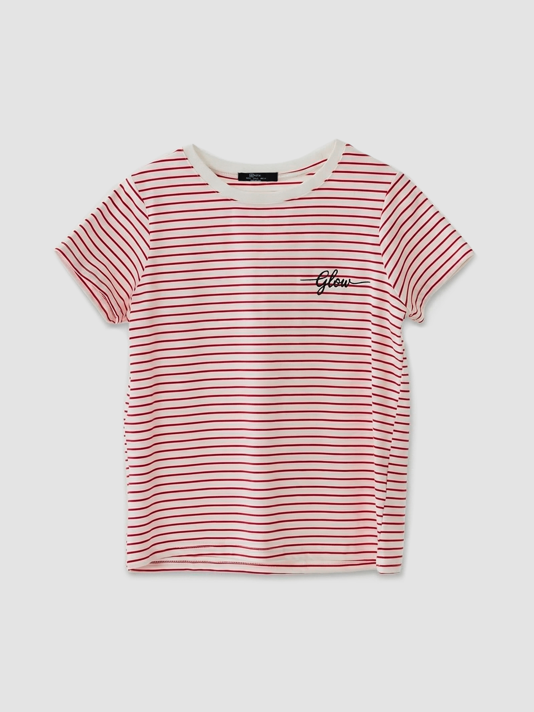 Футболка бело-красная полоска для женщин 48279-50 67