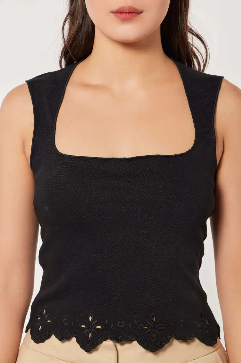 Топ черный для женщин 44222-1 46