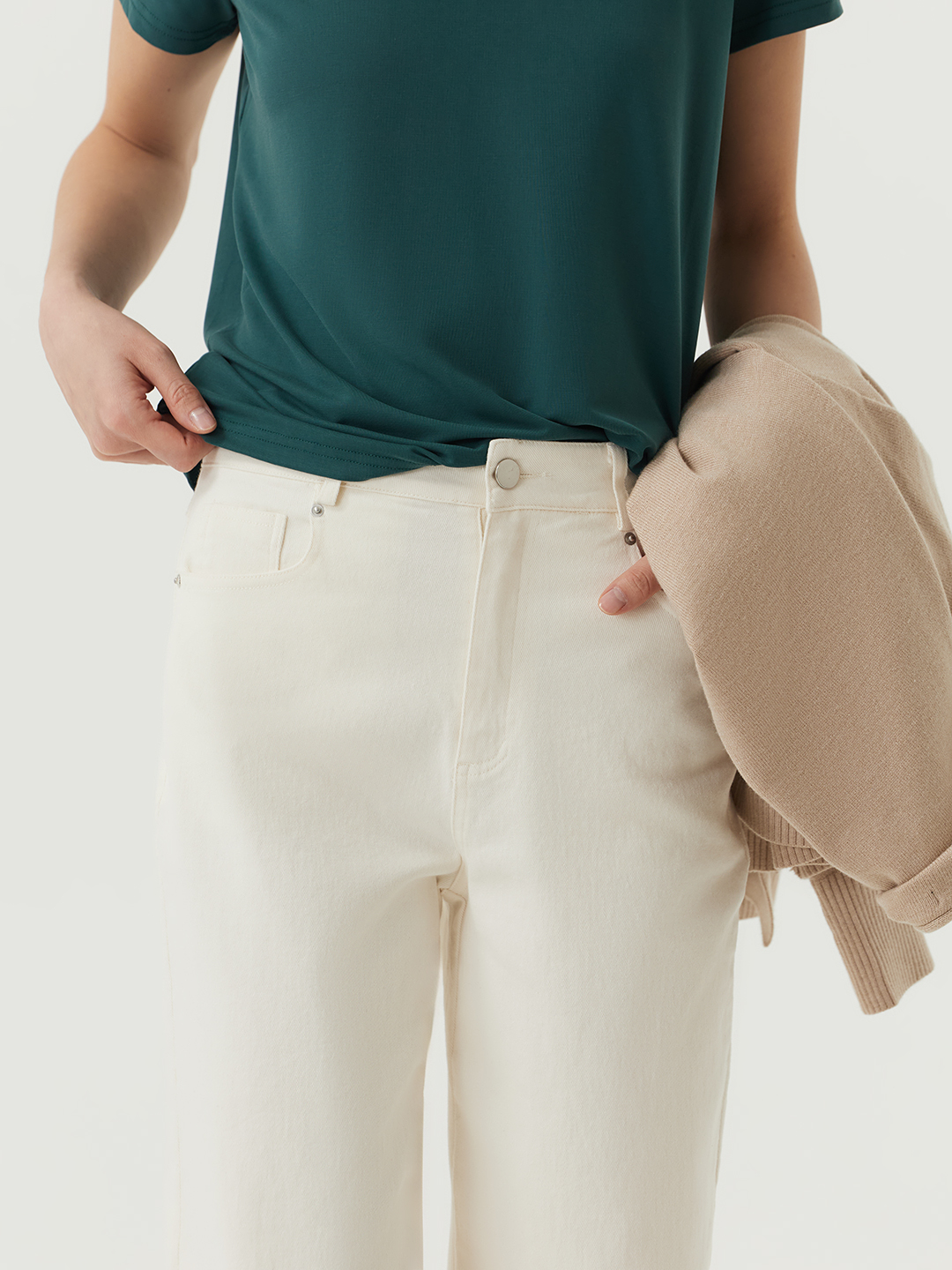 Брюки айвори для женщин 48137-234 71