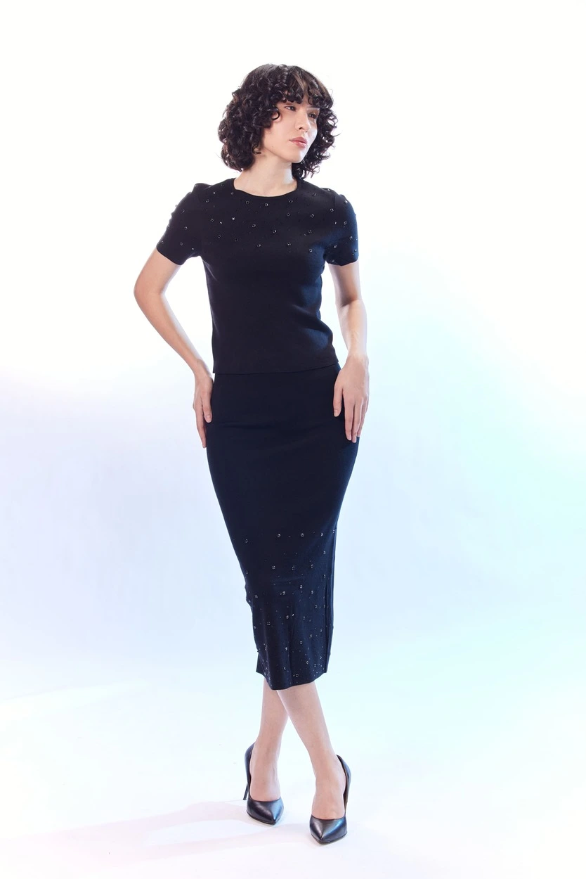 Джемпер черный для женщин 44185-1 60