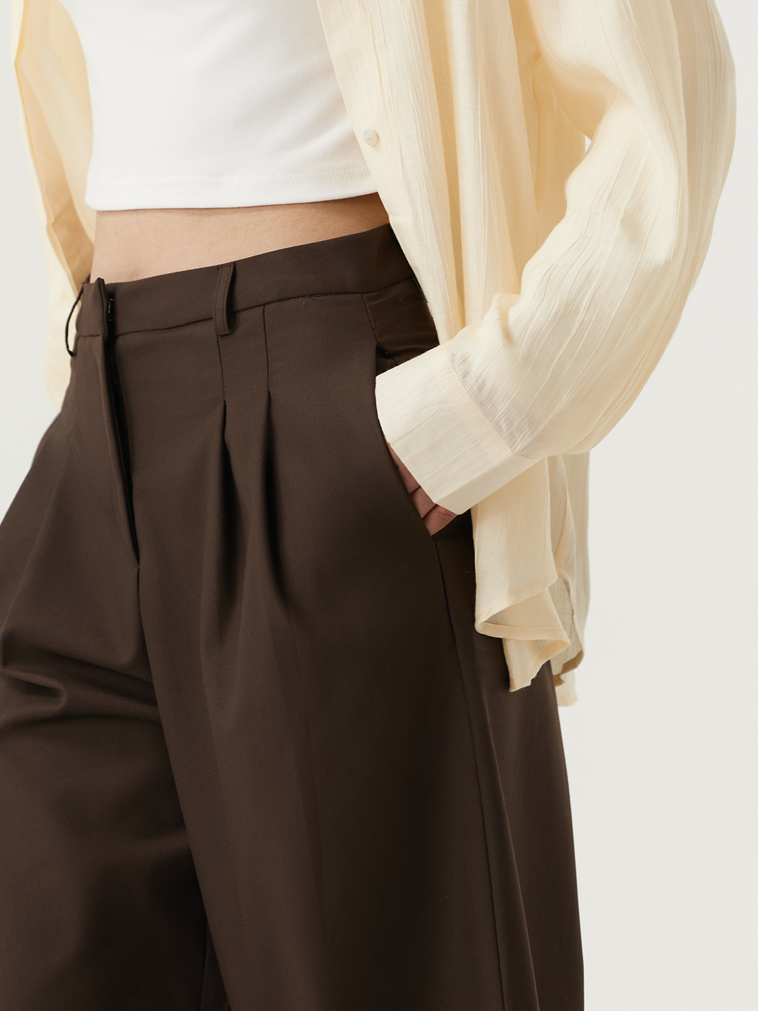 Брюки коричневый для женщин 48109-13 71