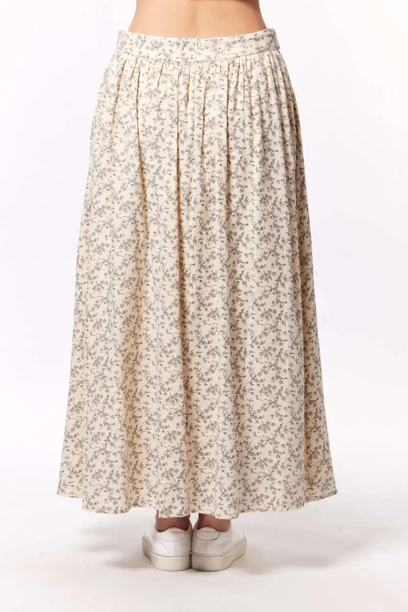 Юбка белый в цветочек для женщин 44214-134 52