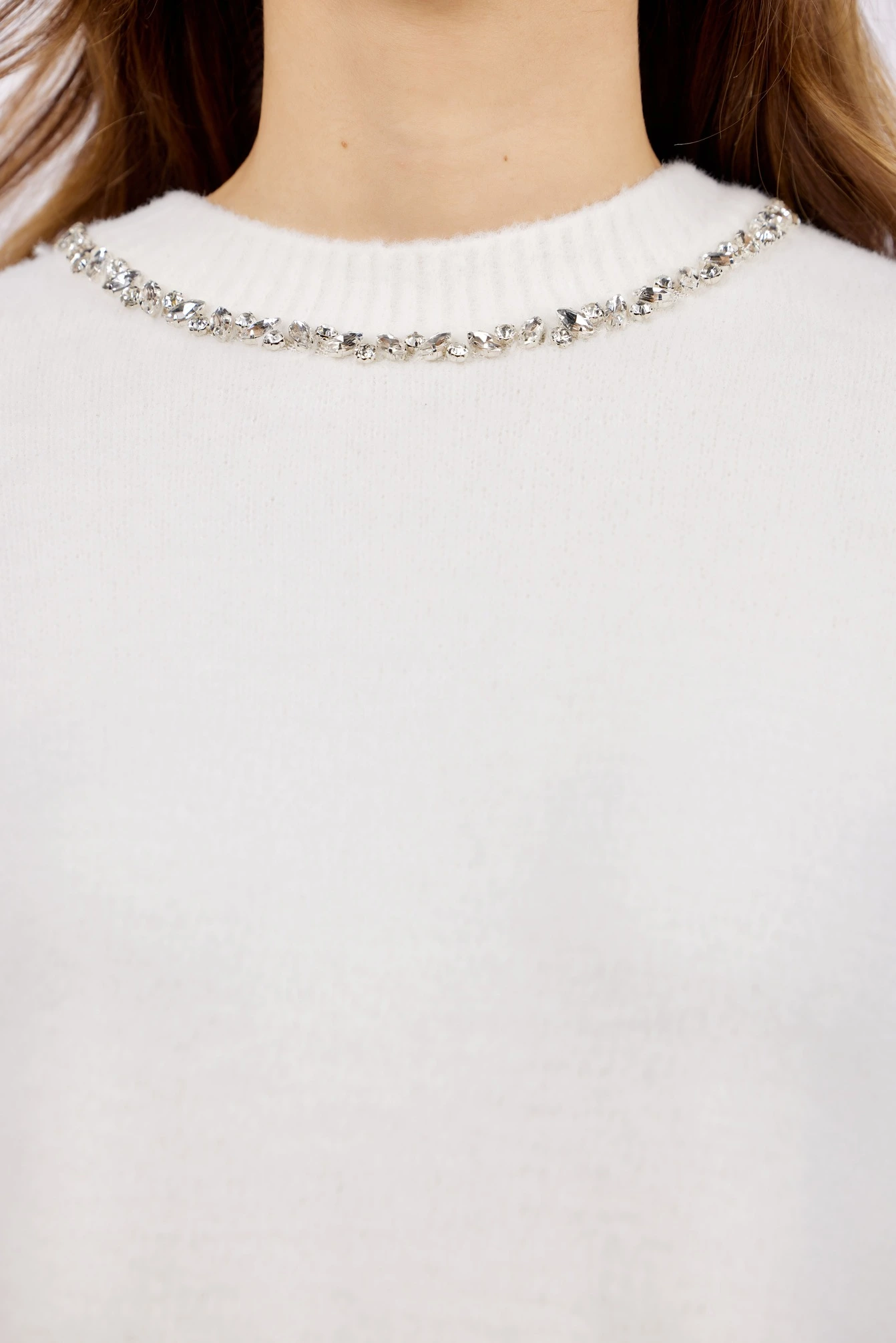 Джемпер белый для женщин 43107-4 60