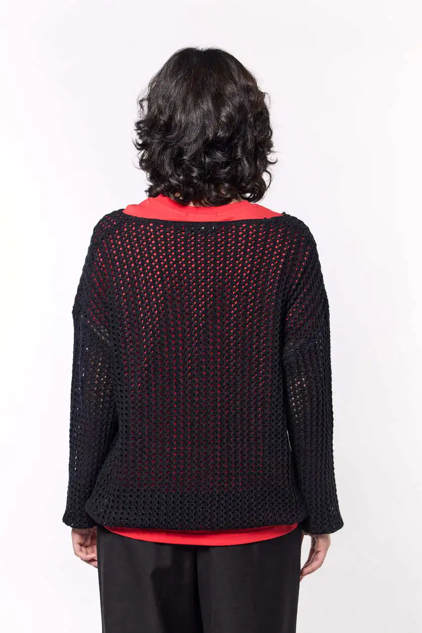 Джемпер черный для женщин 44240-1 60