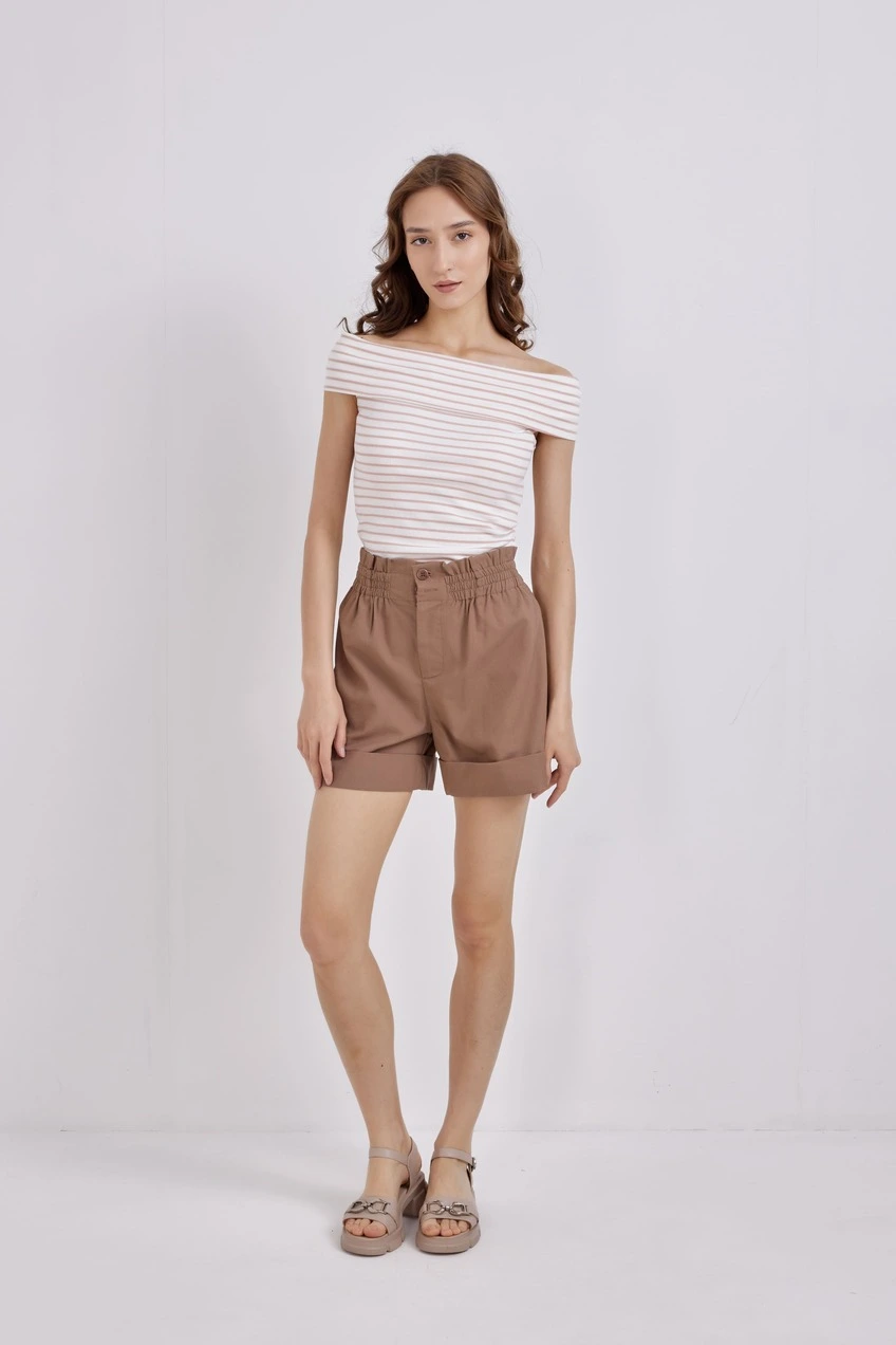 Футболка бело-розовая полоска для женщин 41133-51 67