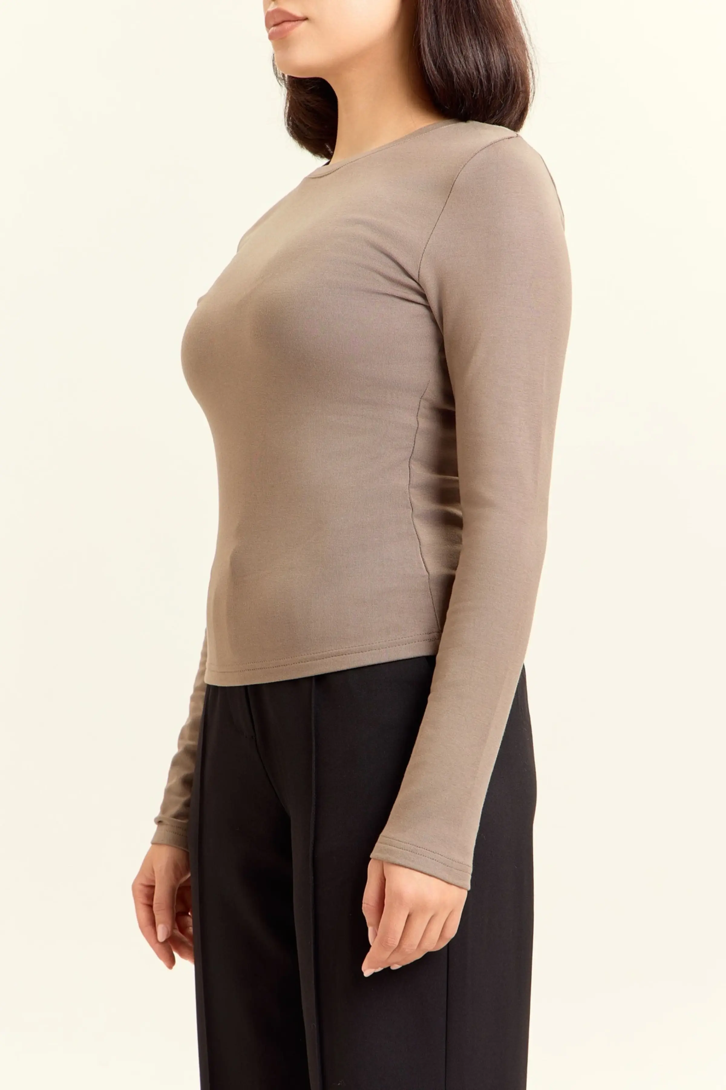 Лонгслив коричневый для женщин 47192-13 59