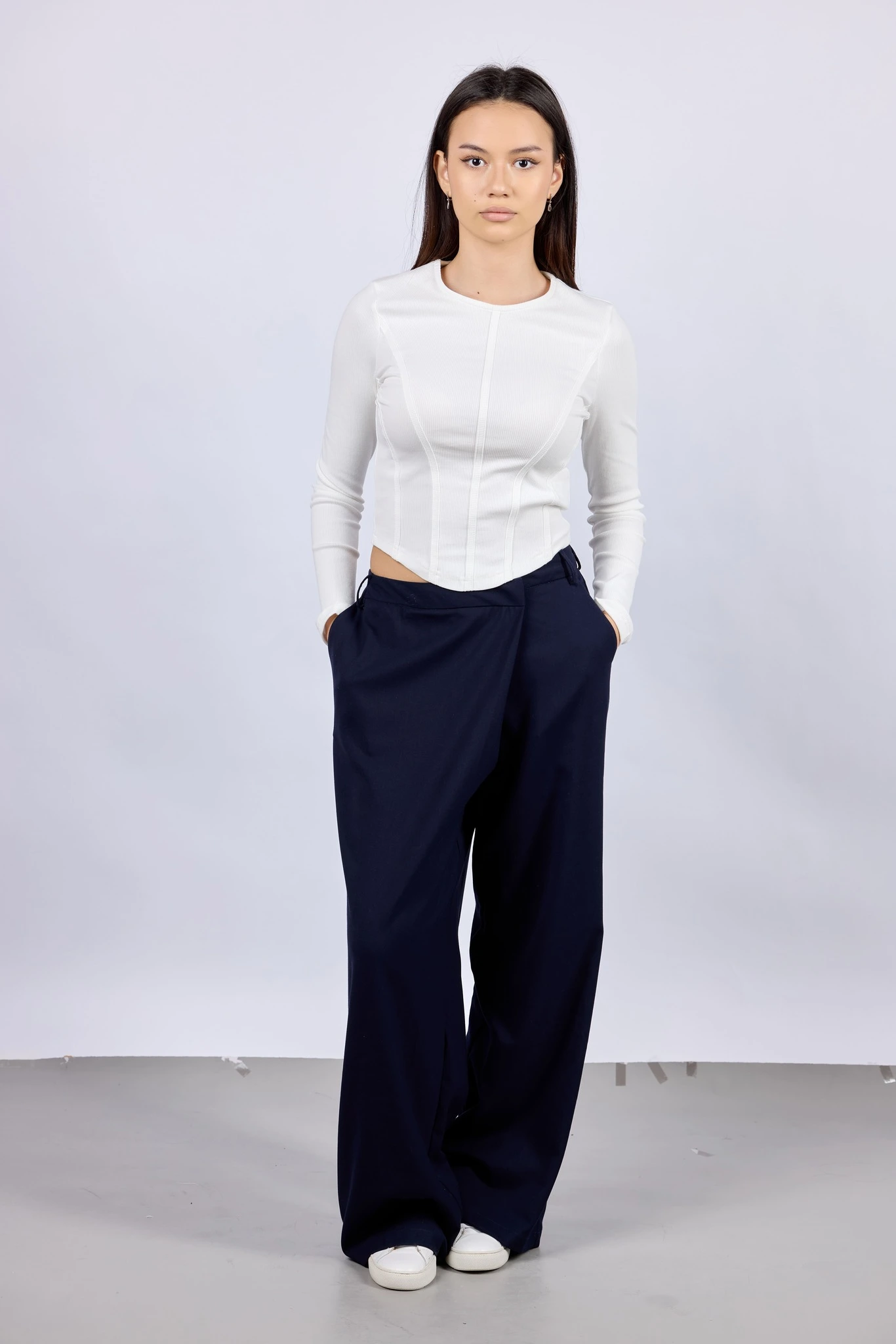 Лонгслив белый для женщин 43164-4 59