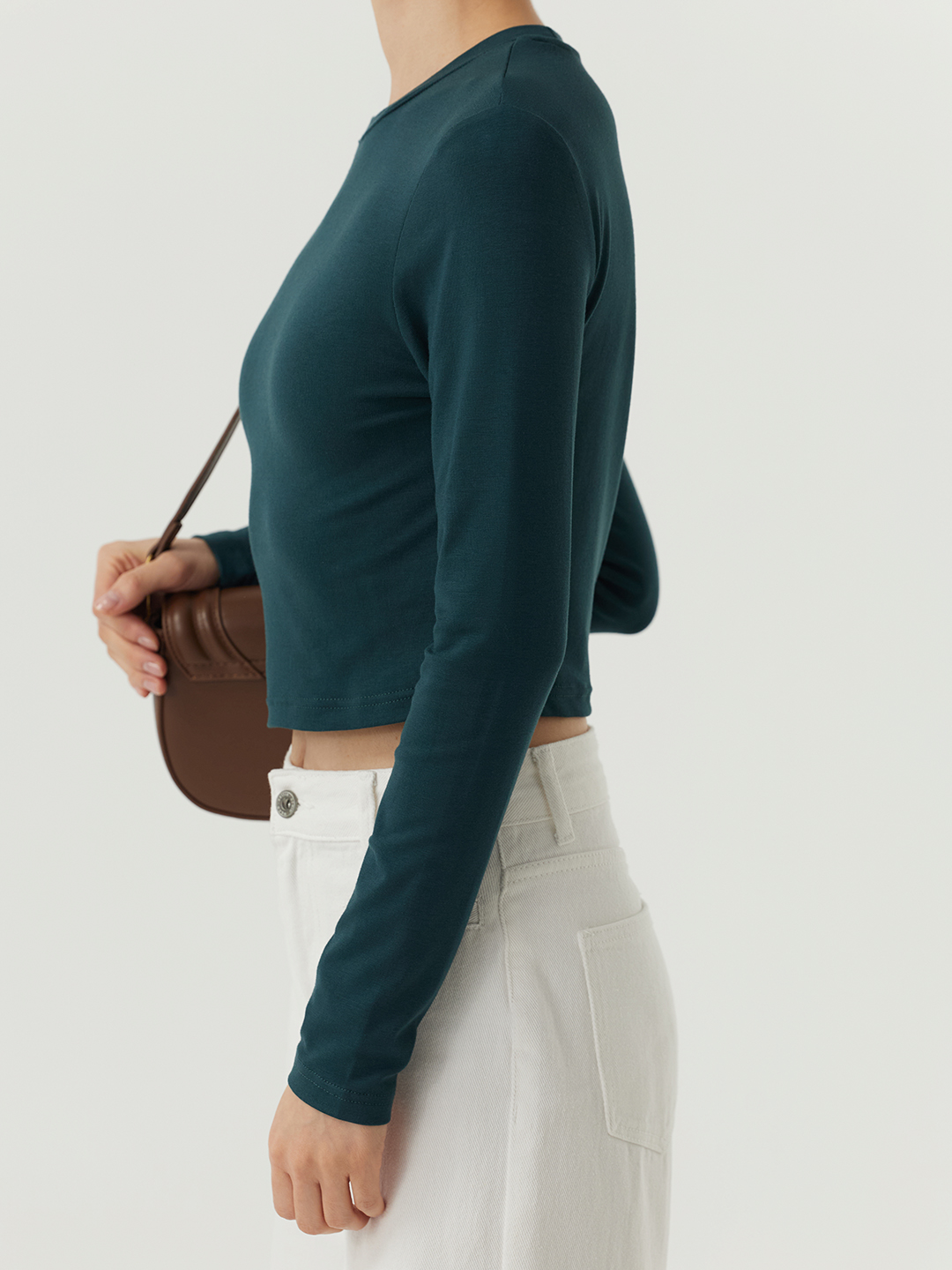 Лонгслив бирюзовый для женщин 48267-26 59