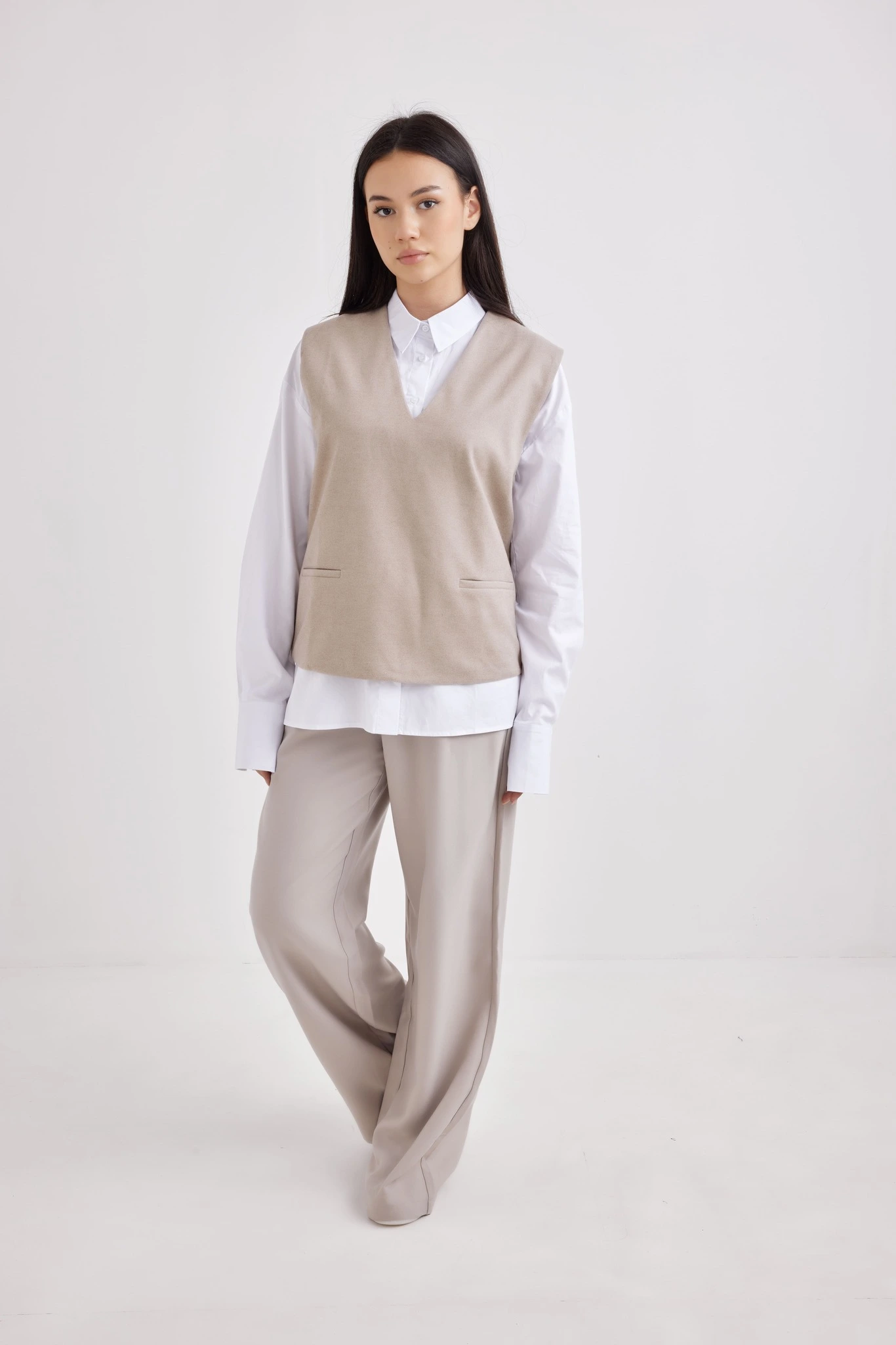 Жилетка бежевый для женщин 42266-15 68