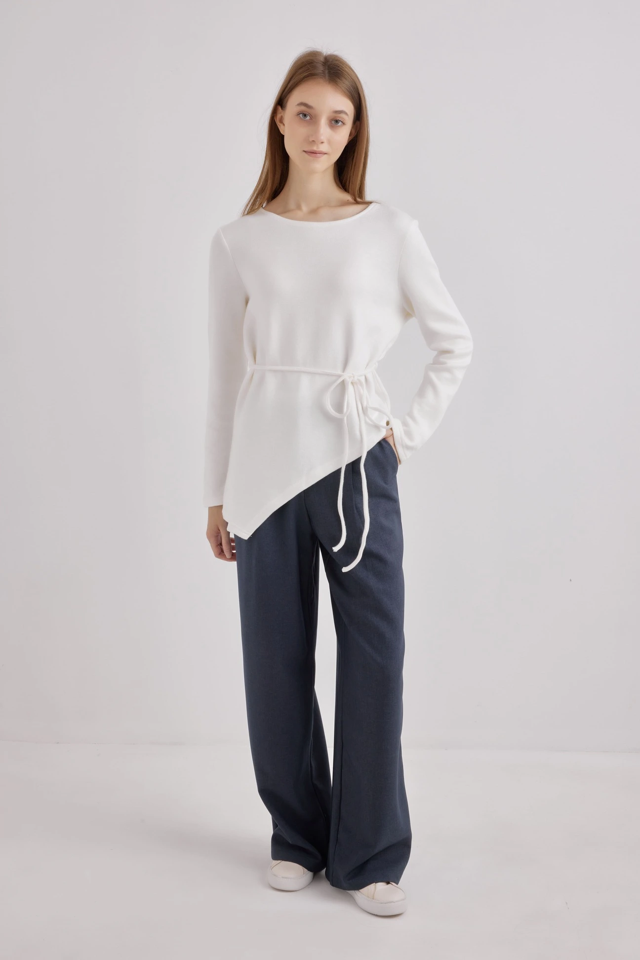 Лонгслив белый для женщин 42228-4 59