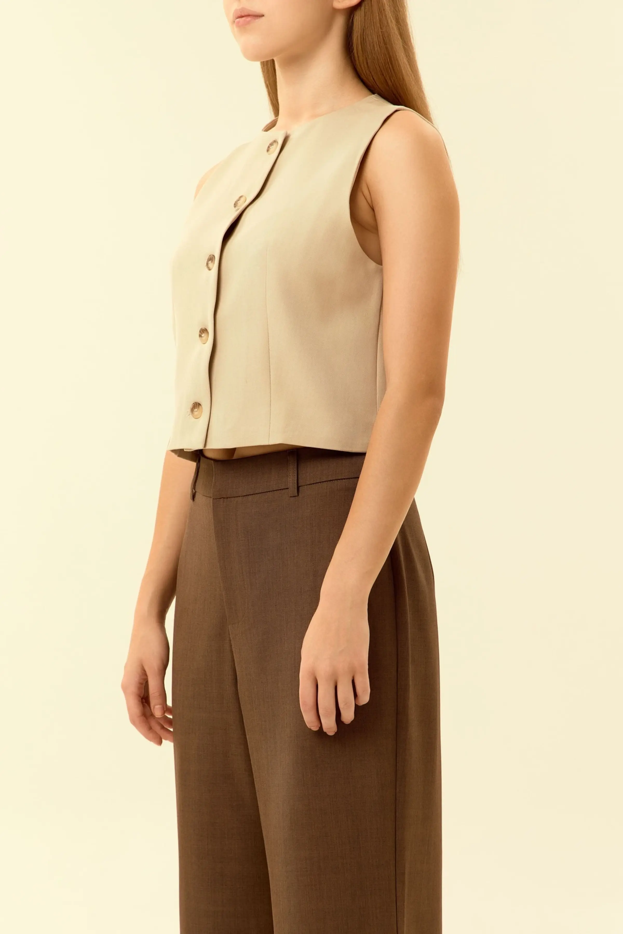 Жилетка бежевый для женщин 46257-15 68