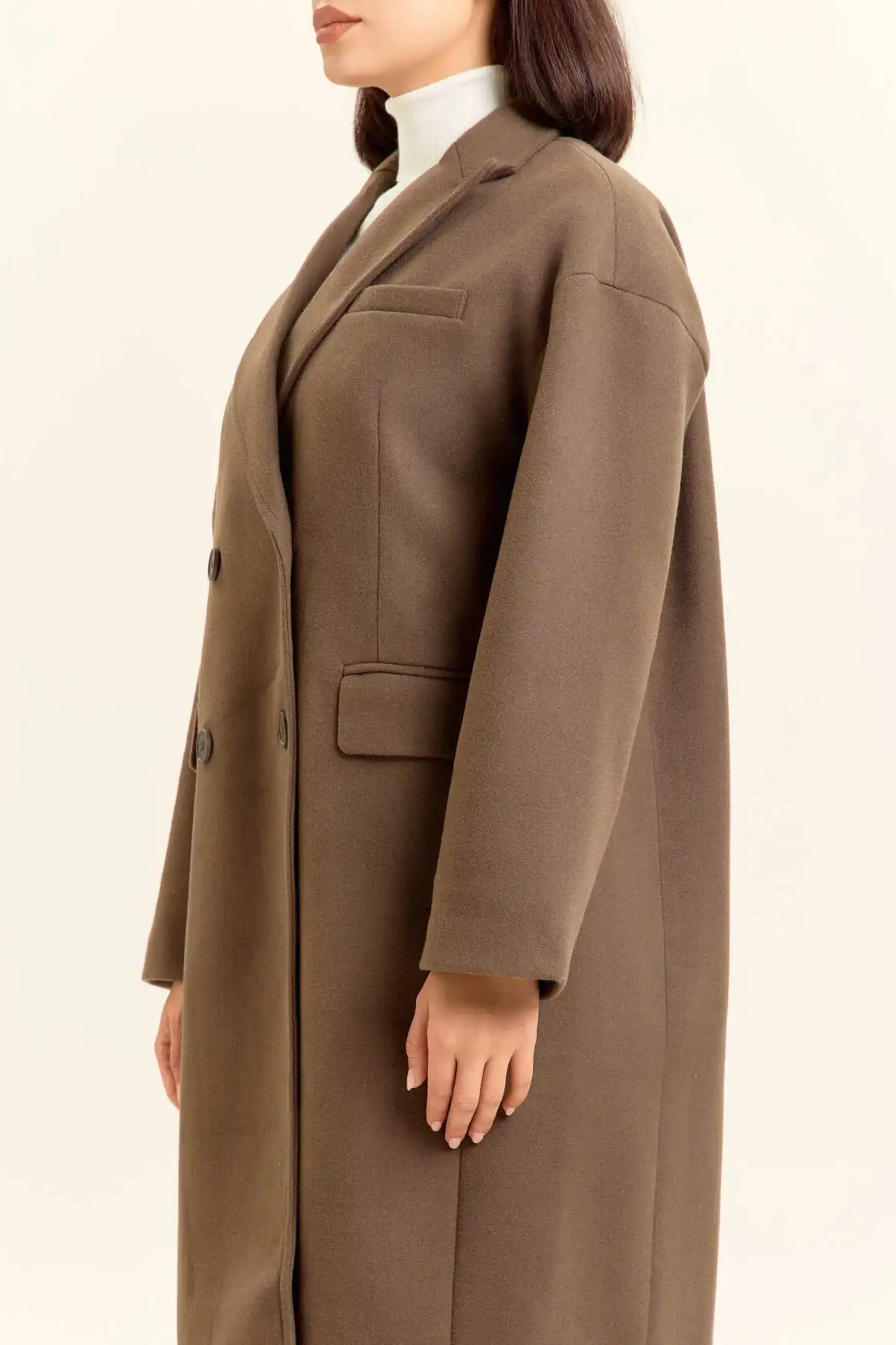 Пальто коричневый для женщин 47110-13 53