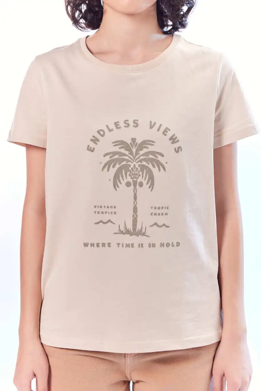 Футболка бежевый для женщин 44159-15 67