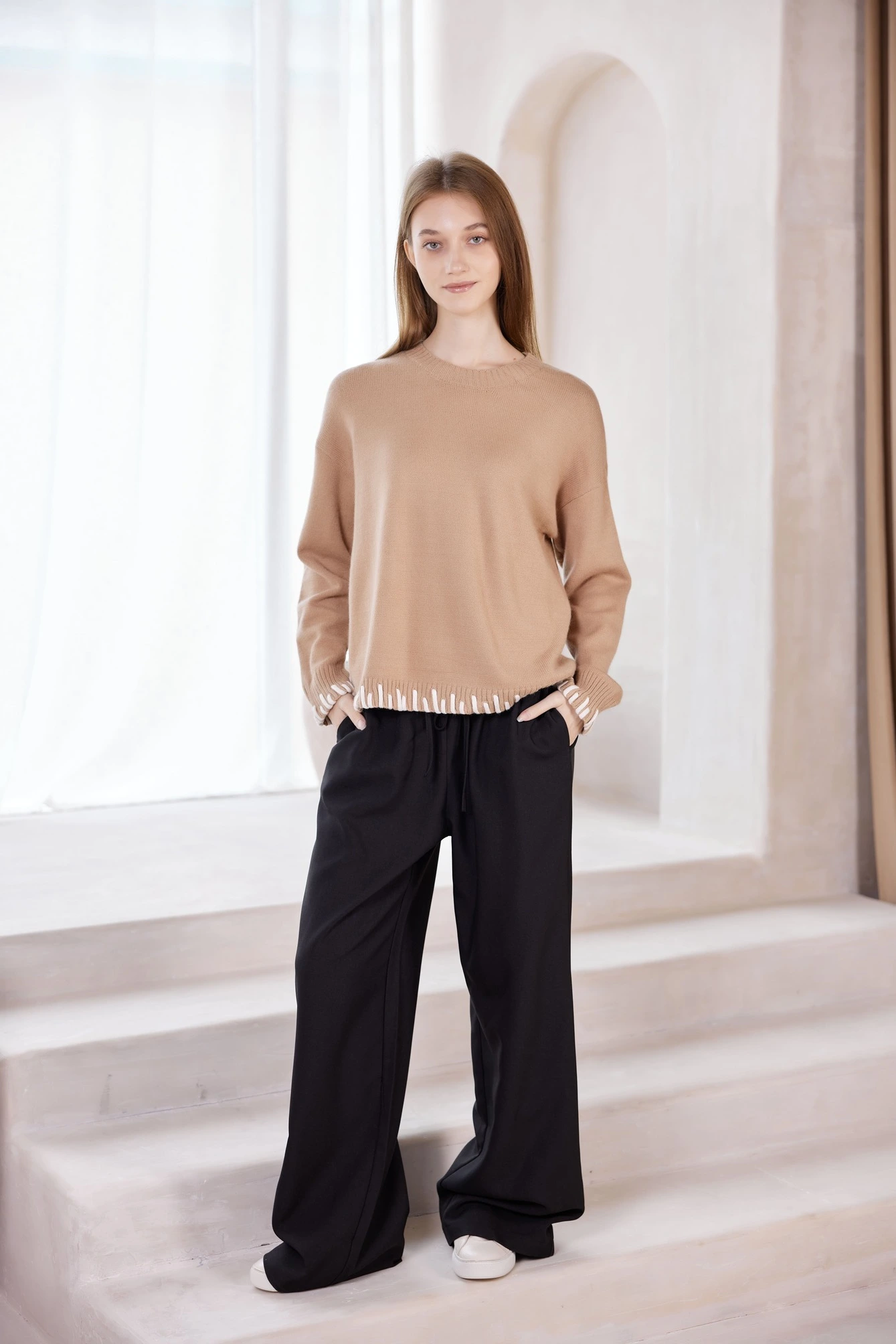 Джемпер бежевый для женщин 42231-15 60