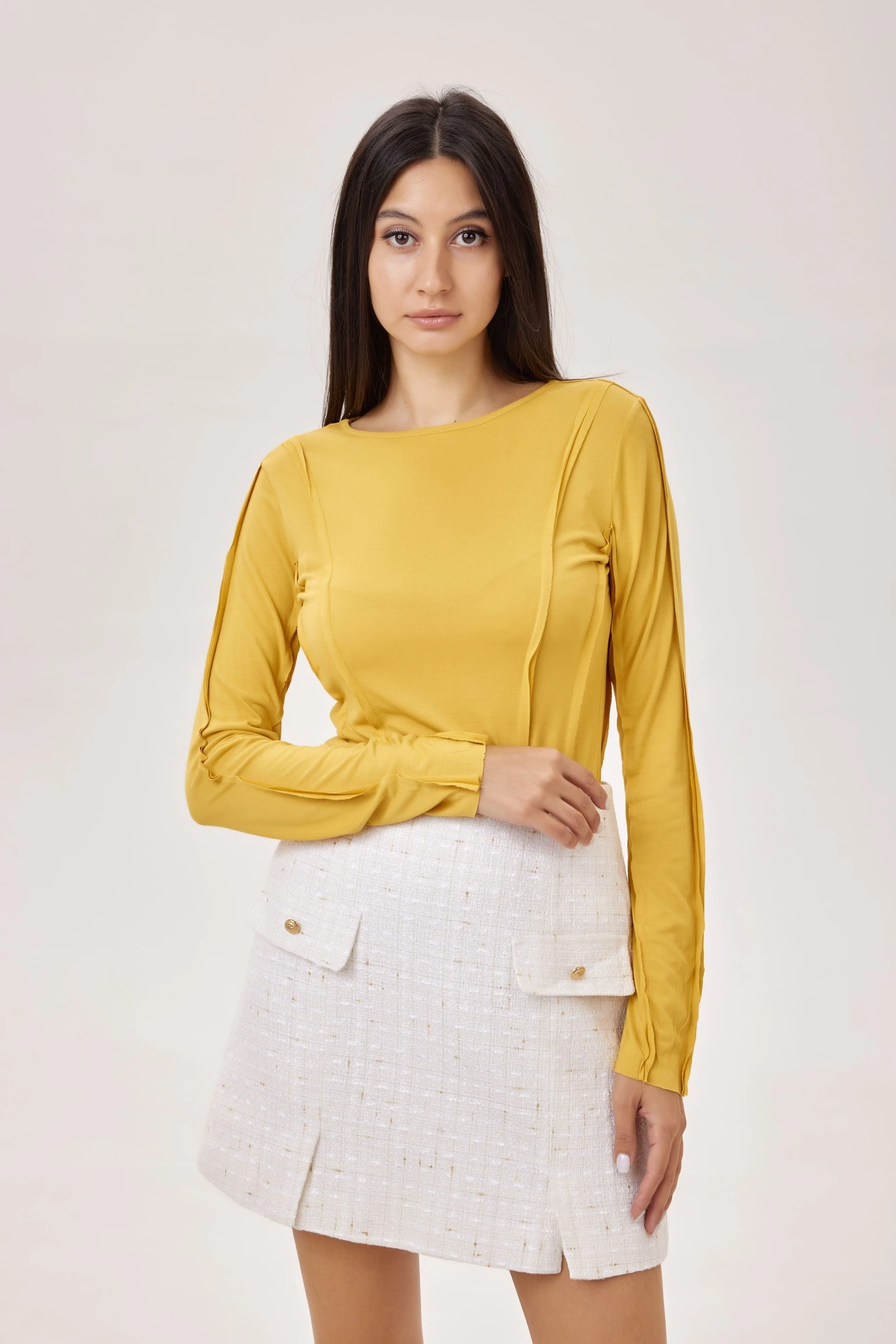 Лонгслив желтый для женщин 153/165/39165-5 59