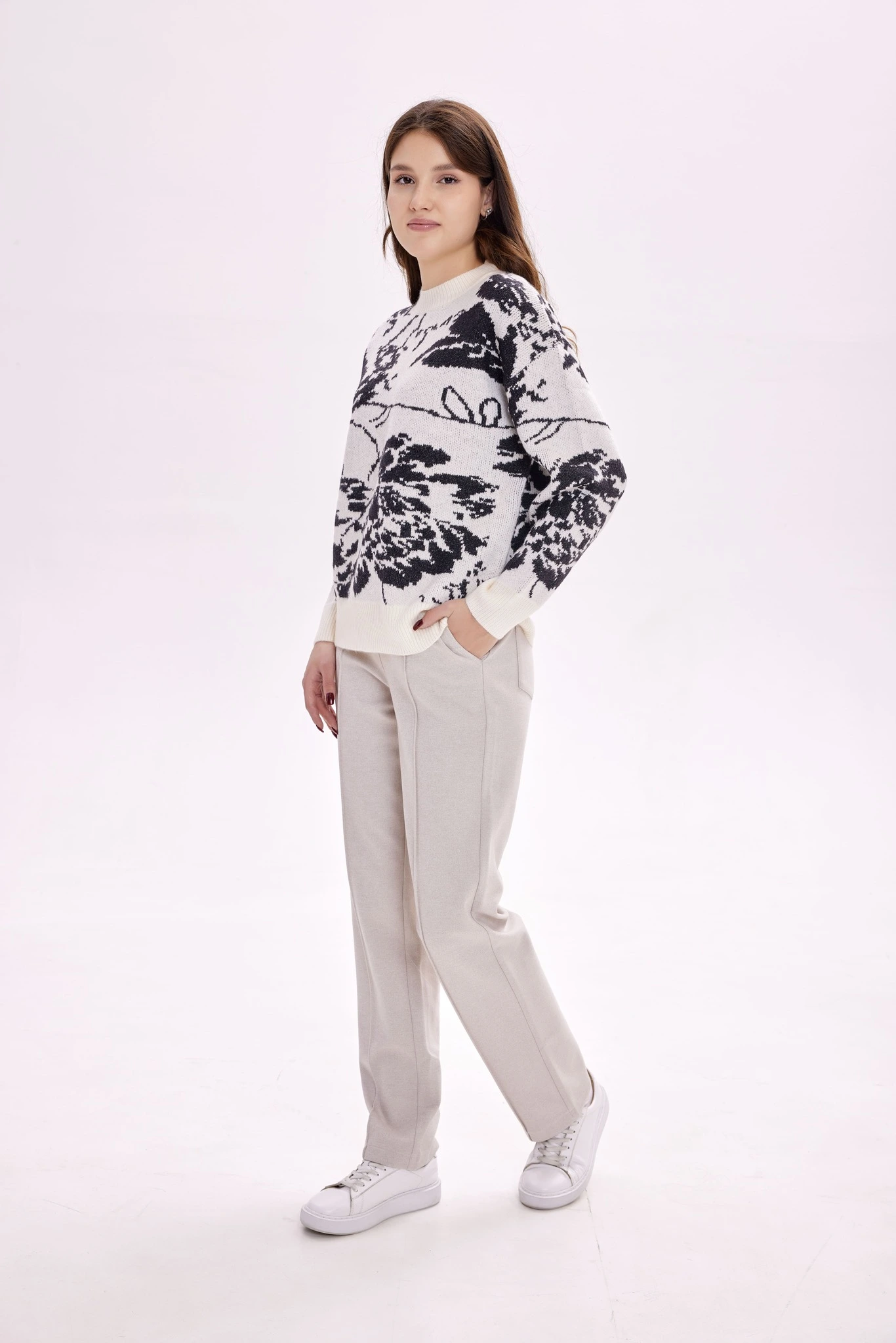 Брюки бежевый для женщин 39202-15 71