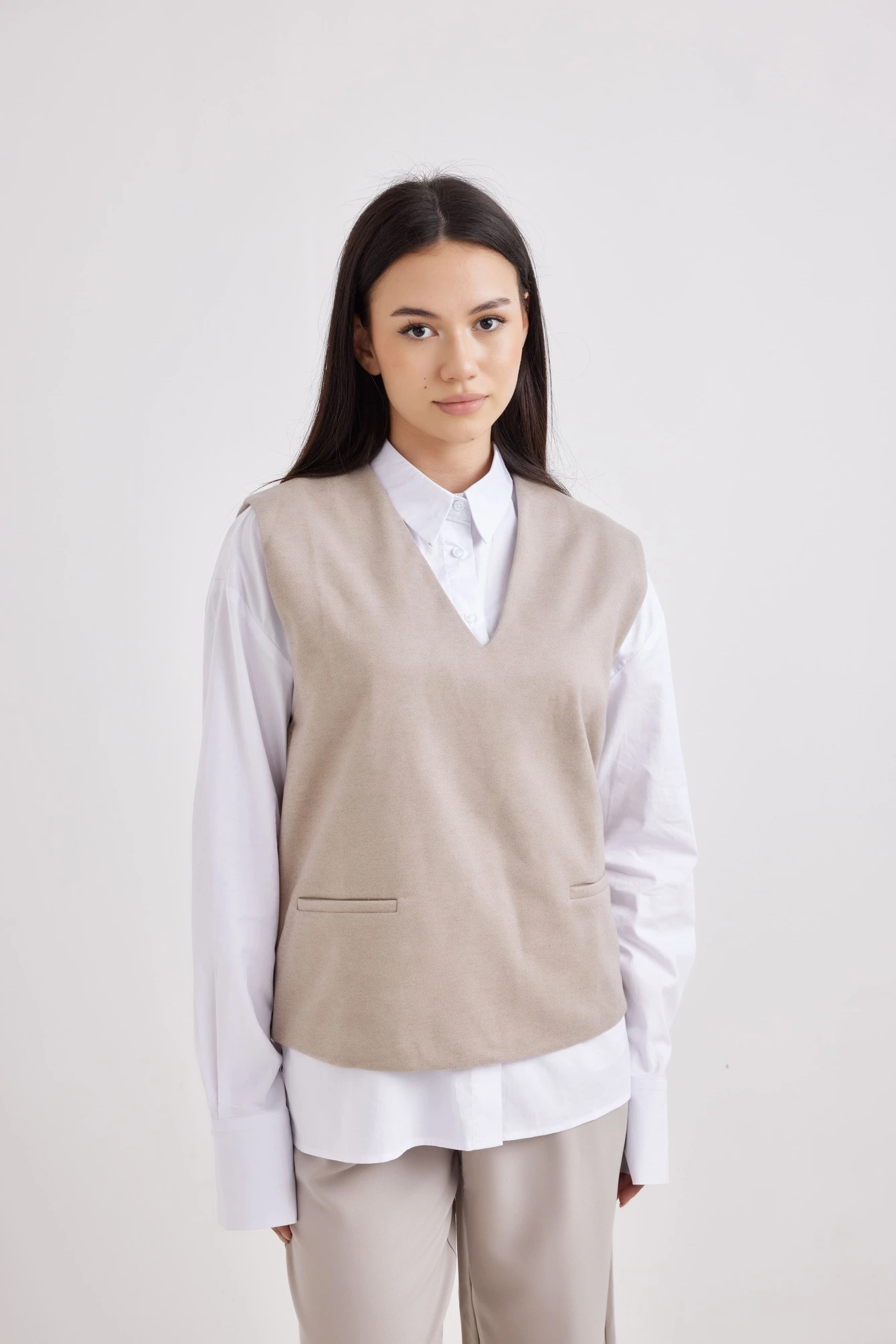 Жилетка бежевый для женщин 42266-15 68