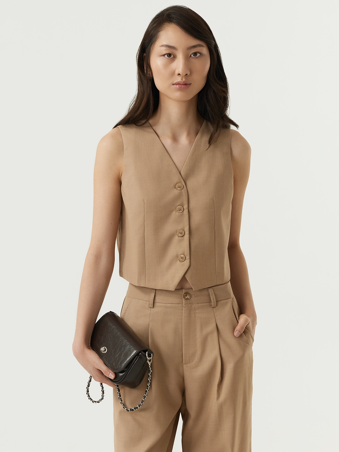 Жилетка бежевый для женщин 48133-15 68