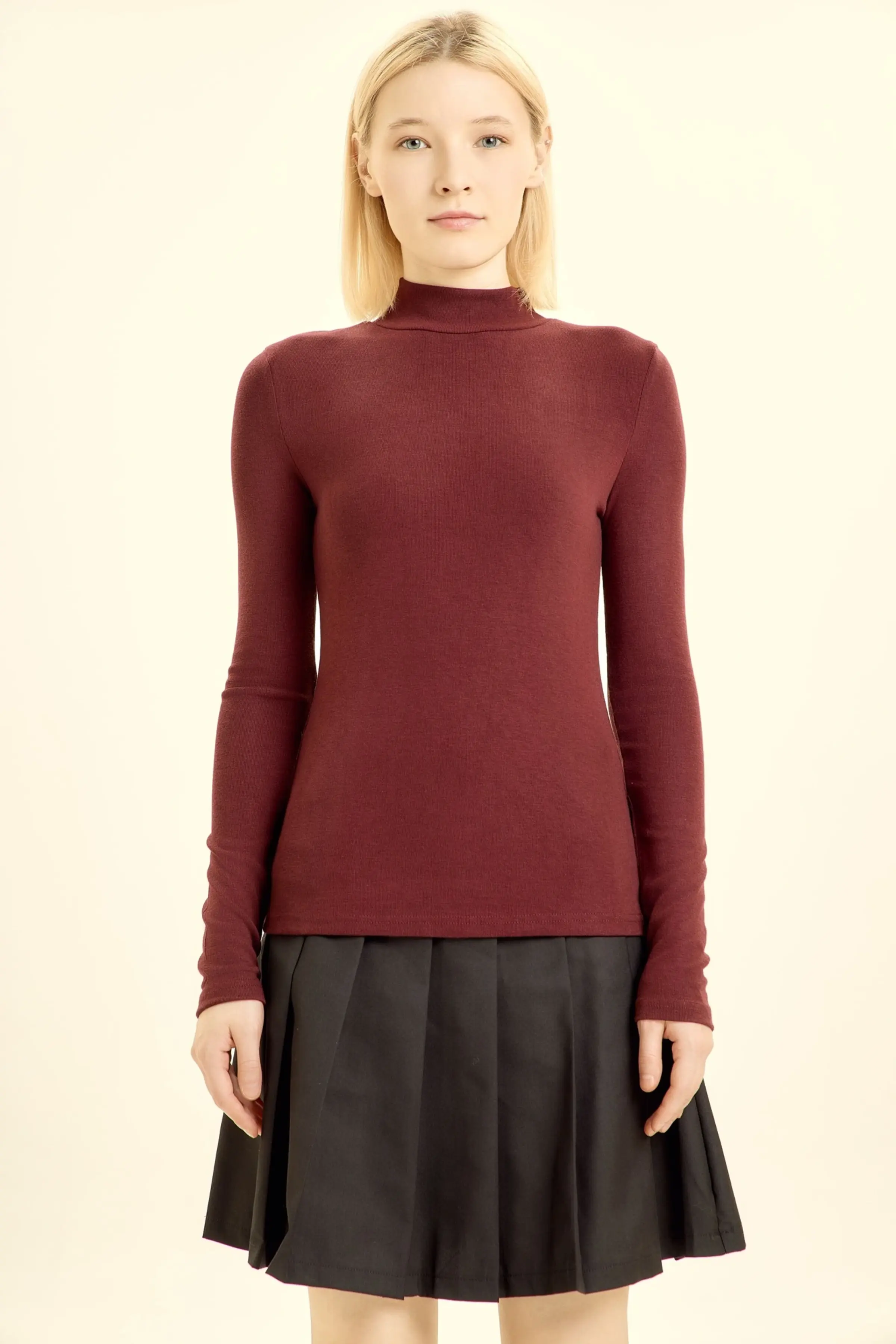 Лонгслив бордовый для женщин 46122-67 59