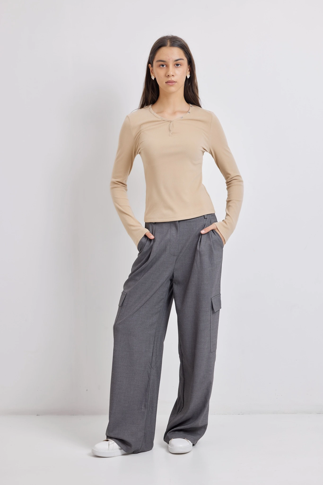 Брюки серый для женщин 42268-61 71