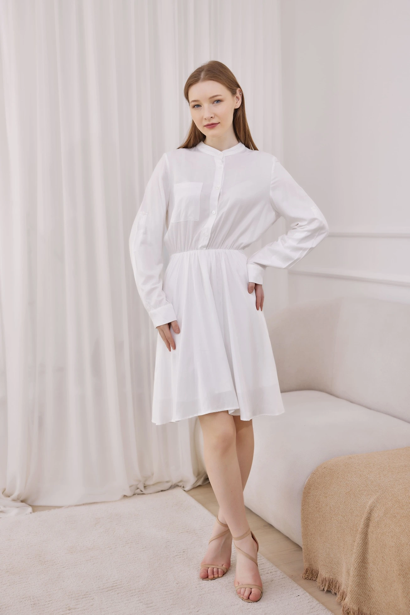 Платье белый для женщин 41155-4 54